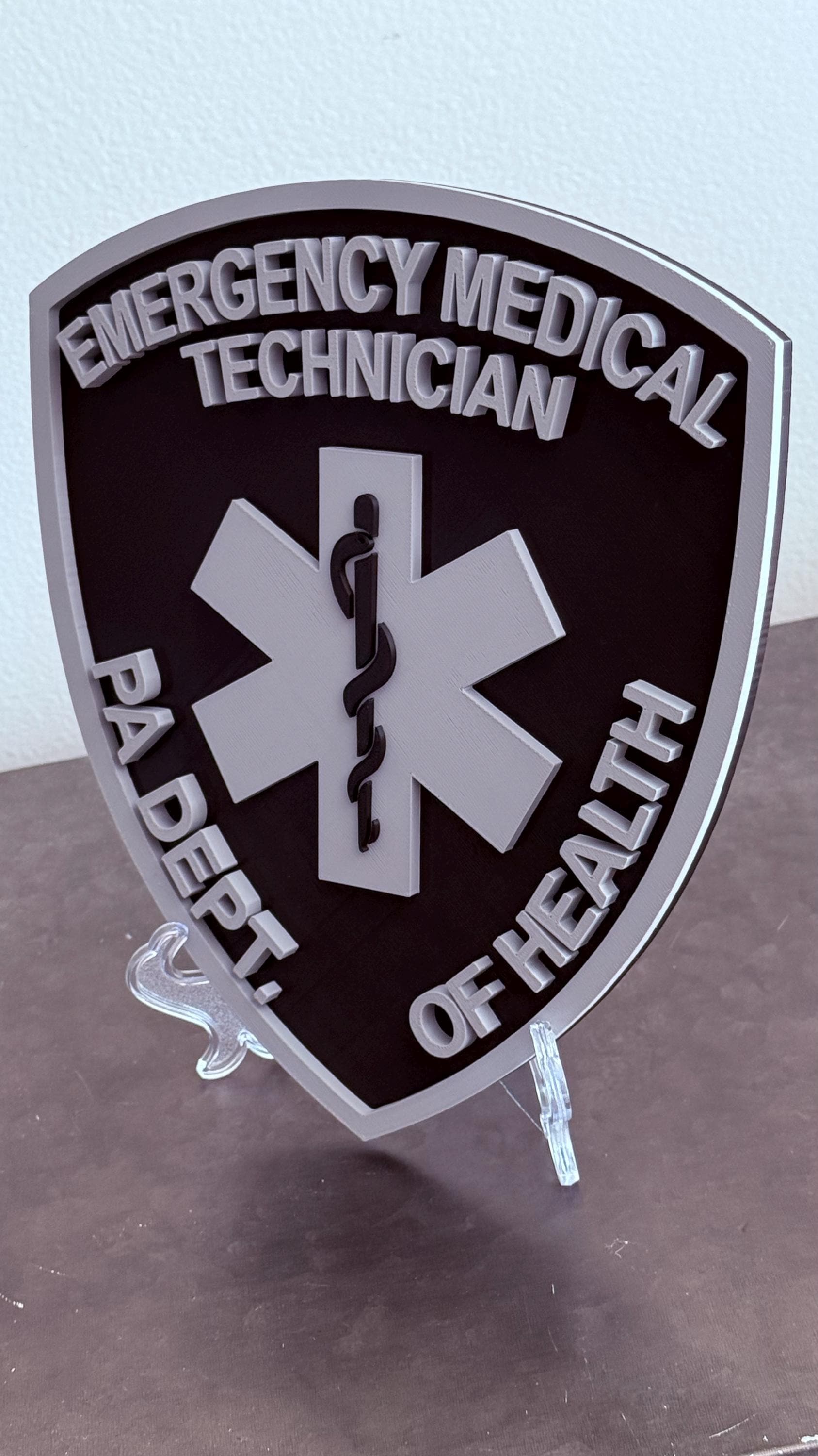 Pennsylvania EMT Plaque 3D First Responder Wall Art PA Display Plaque EMS Gift