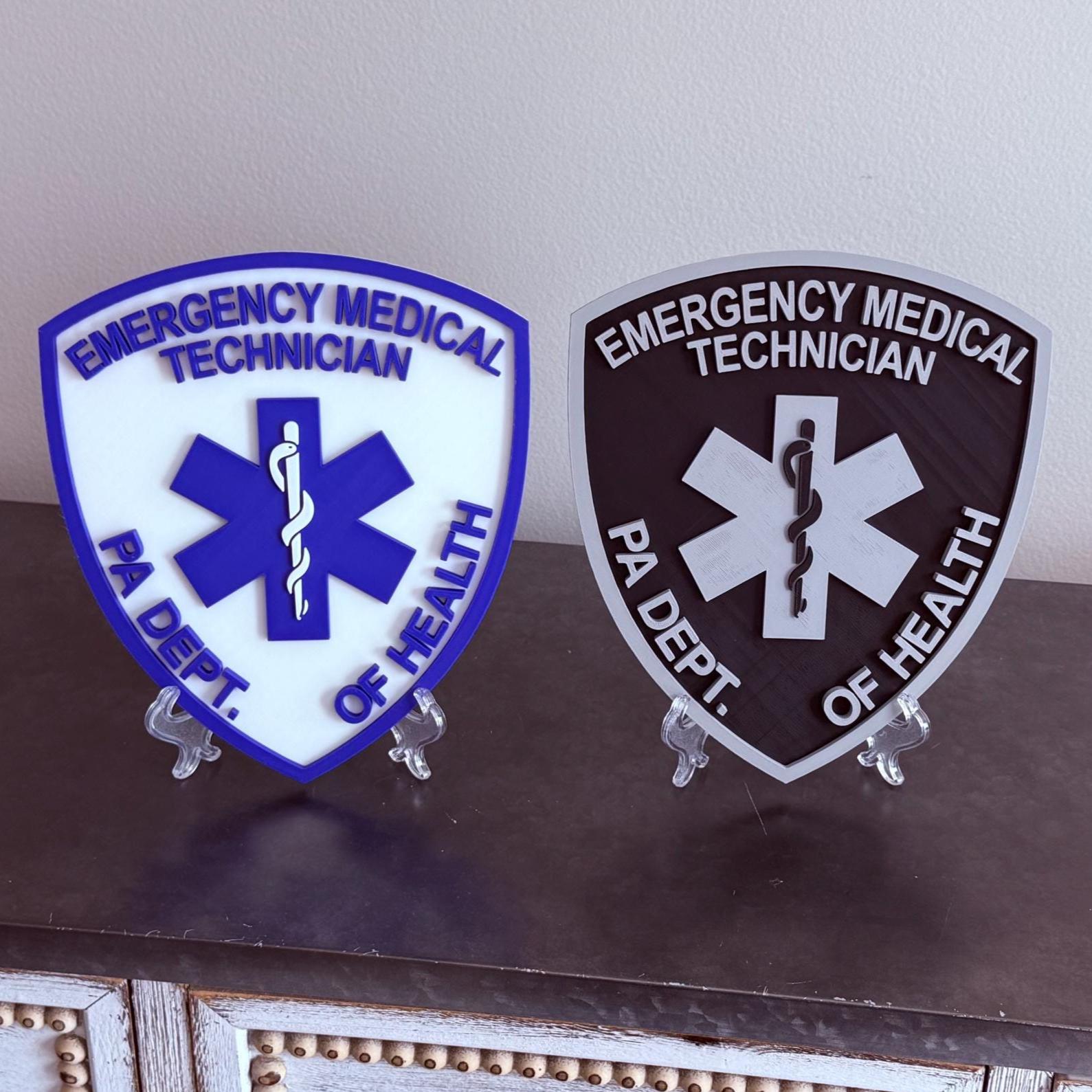 Pennsylvania EMT Plaque 3D First Responder Wall Art PA Display Plaque EMS Gift