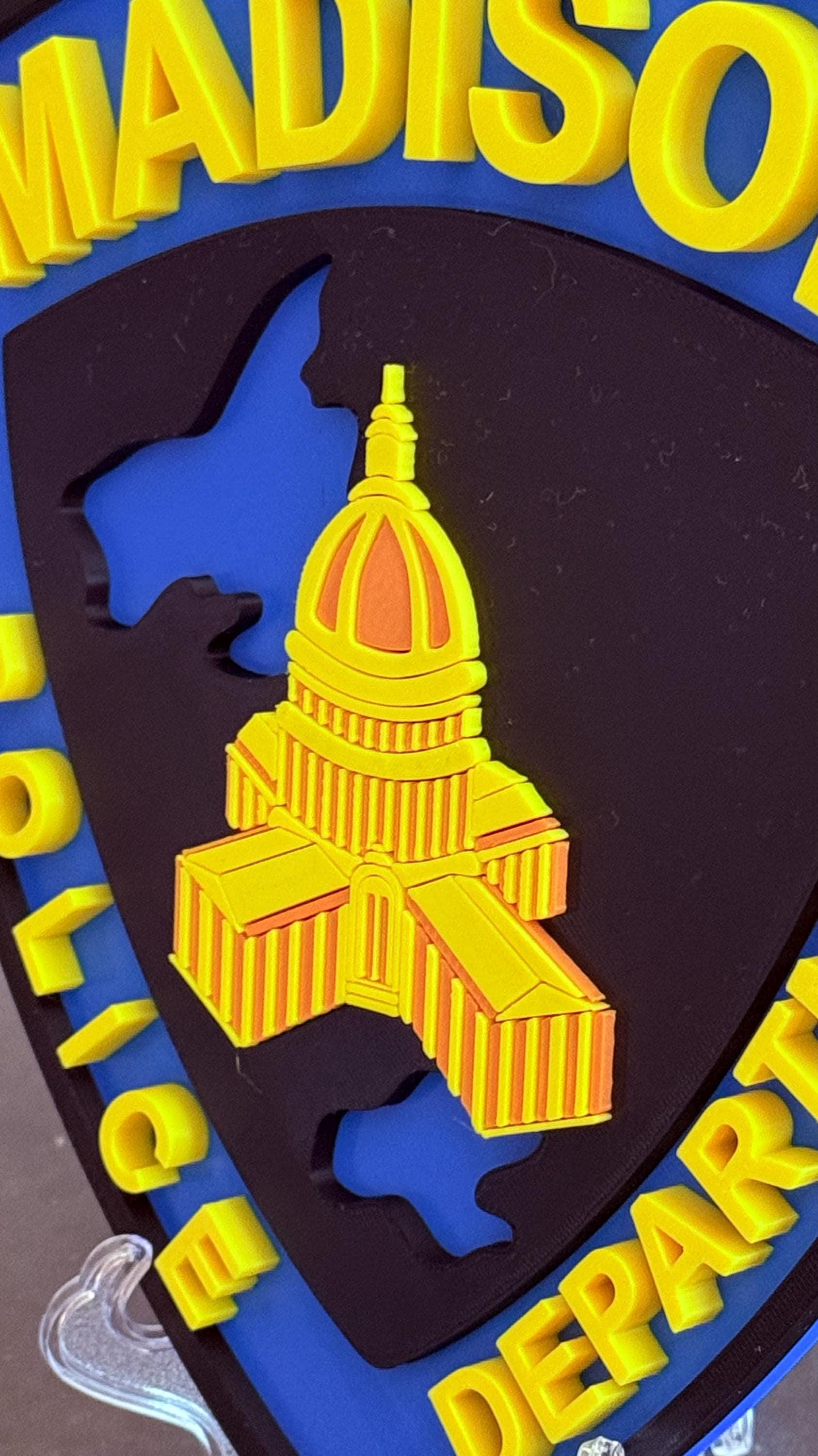 Madison Police Department 3D Embossed Plaque: First Responder Wall Art Wisconsin