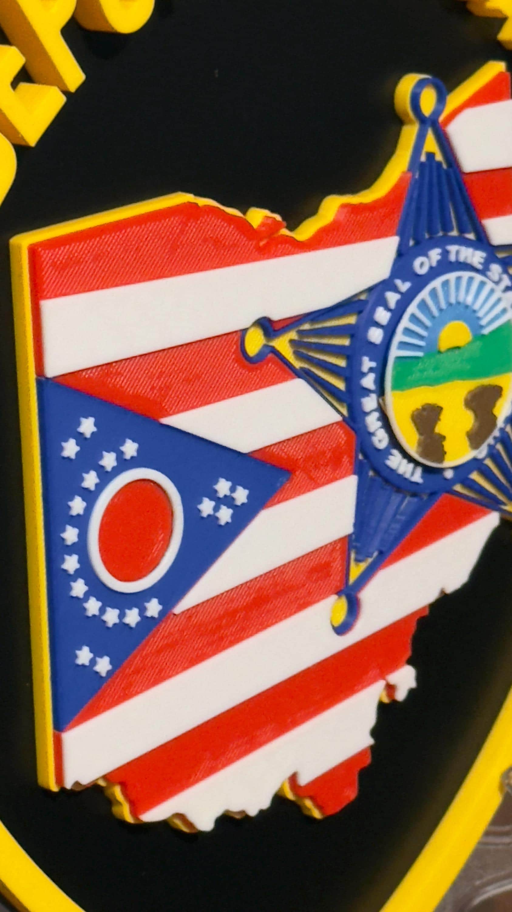 Ohio Deputy Sheriff 3D Plaque - First Responder Wall Art