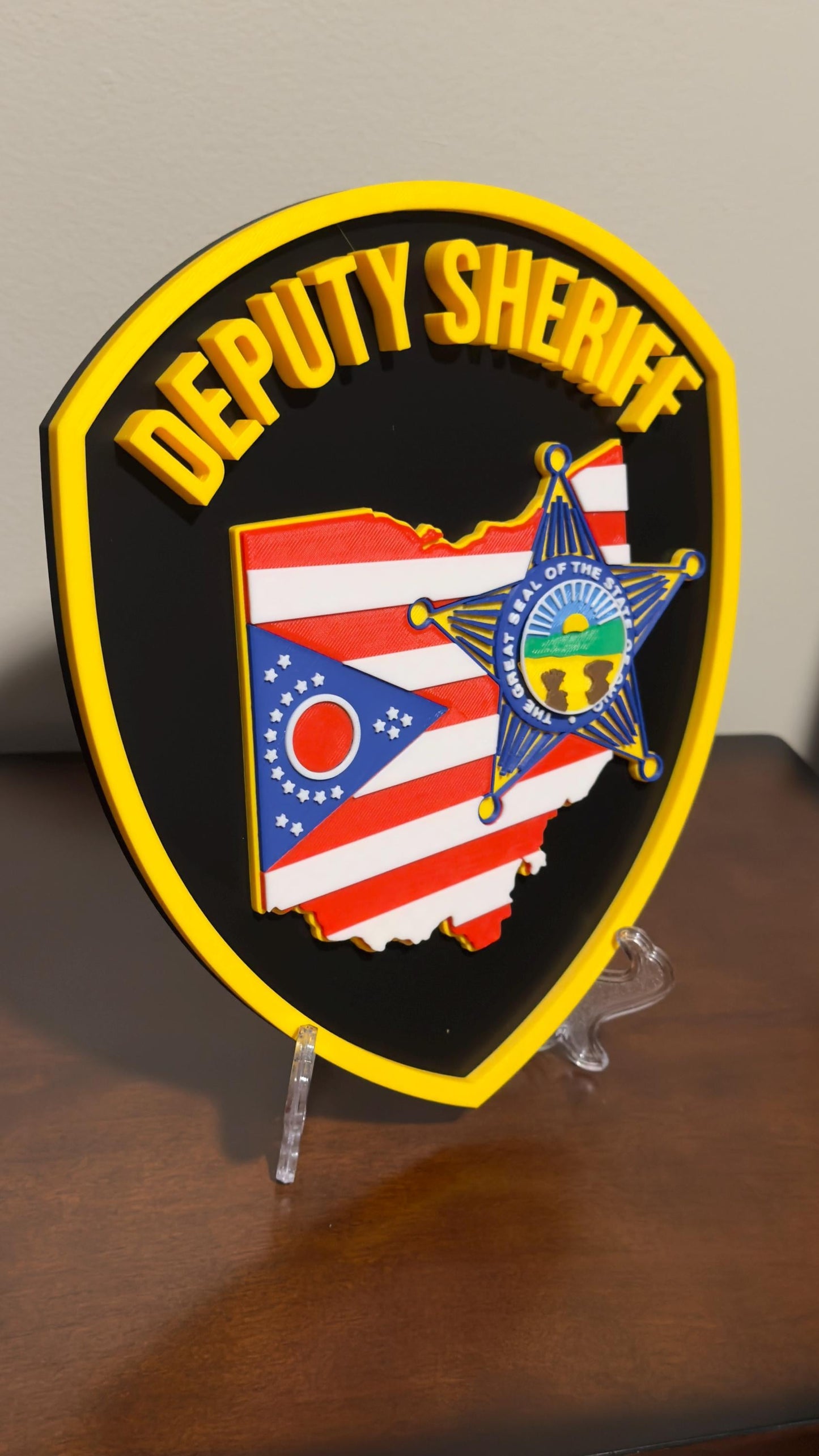 Ohio Deputy Sheriff 3D Plaque - First Responder Wall Art