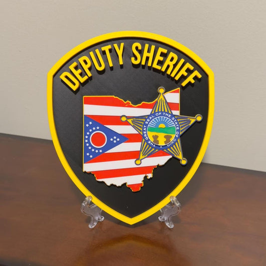 Ohio Deputy Sheriff 3D Plaque - First Responder Wall Art