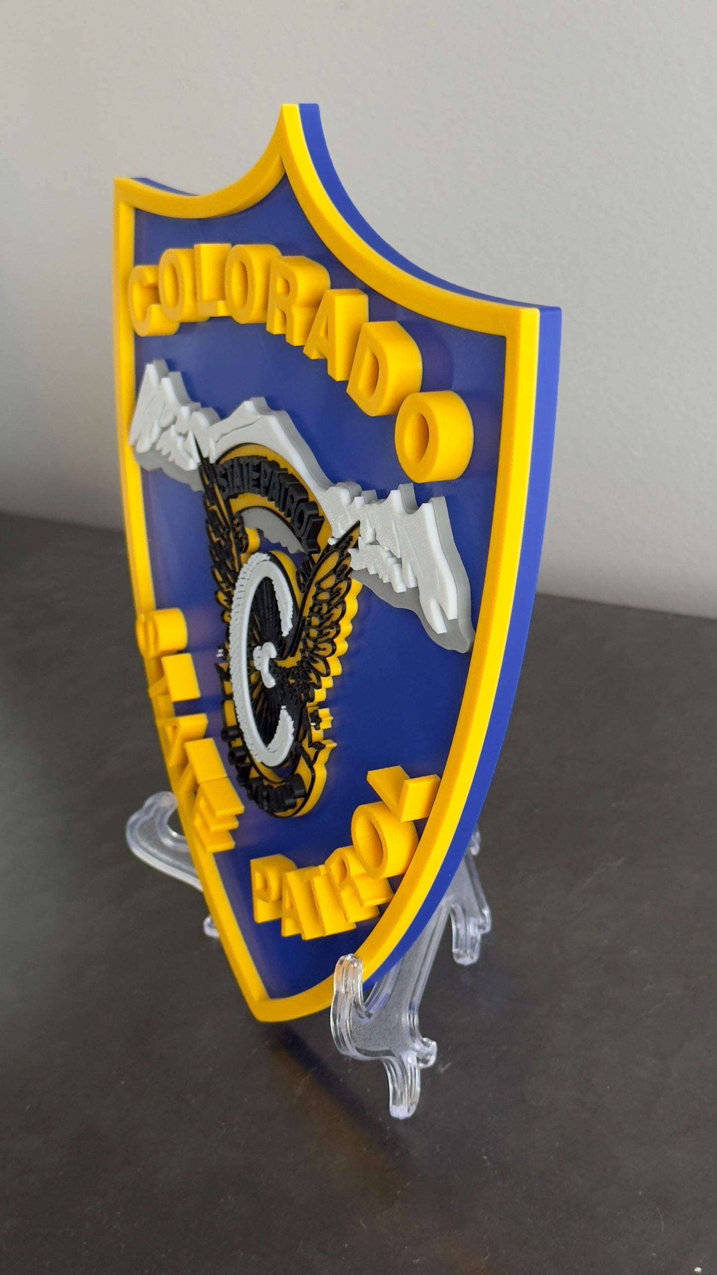 First Responder Plaque, Colorado State Patrol 3D Embossed (9x8 Inches)
