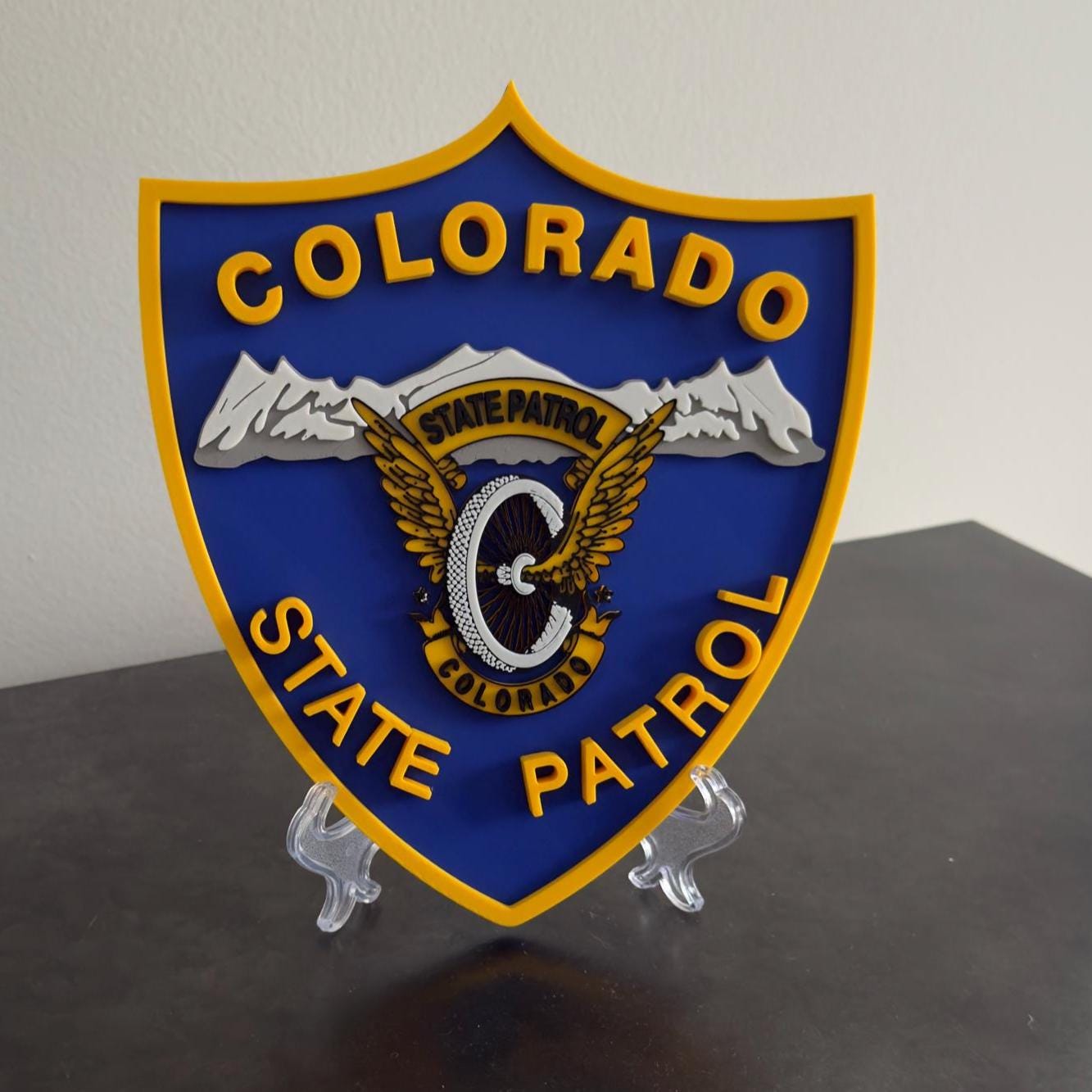 First Responder Plaque, Colorado State Patrol 3D Embossed (9x8 Inches)