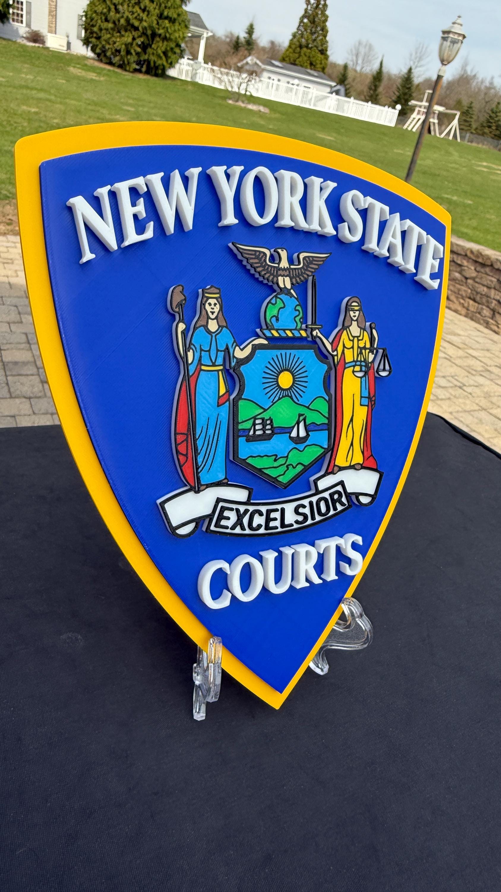 NYS Court Officer Plaque: First Responder Wall Art NY Police Gift New York