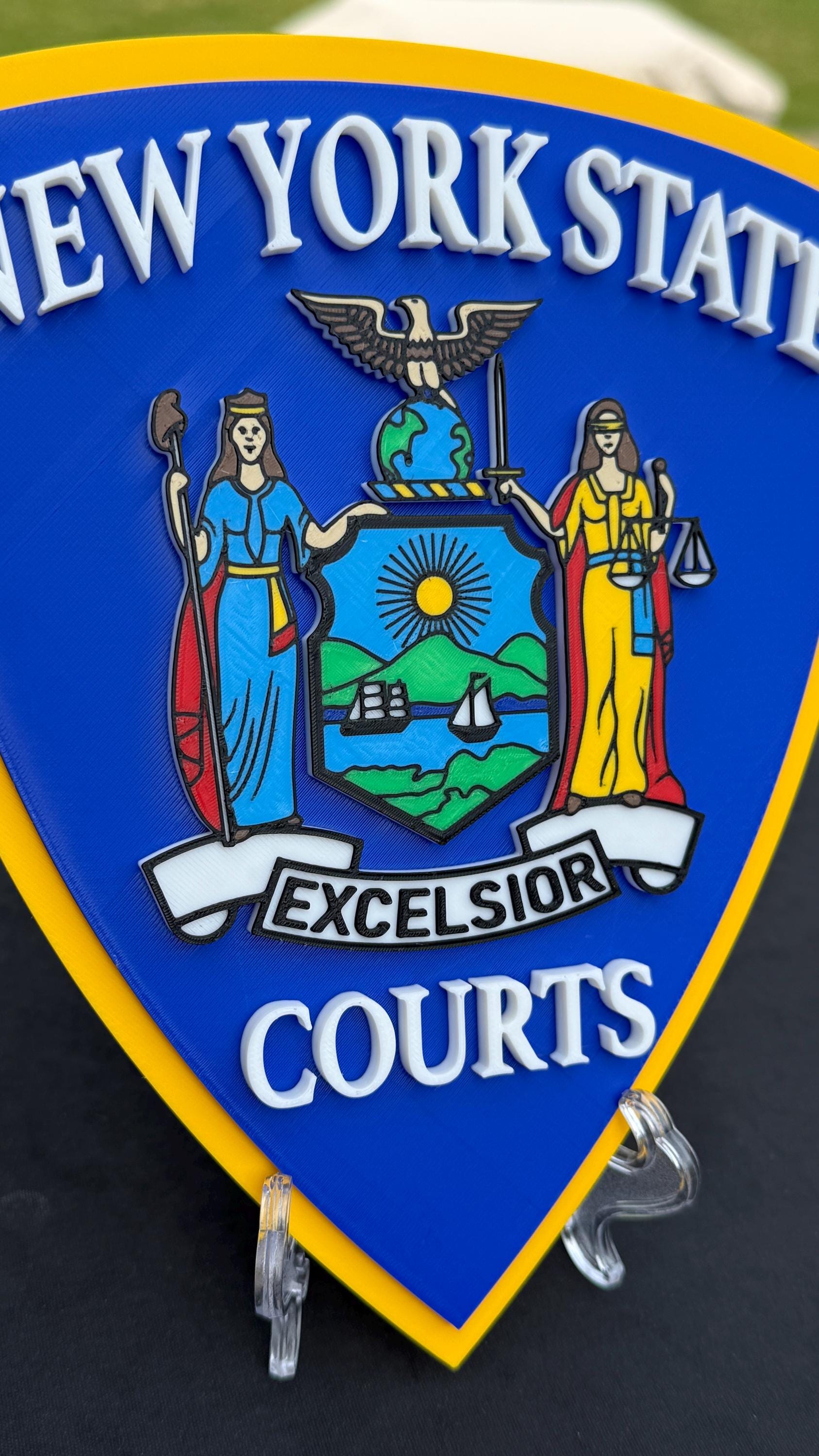 NYS Court Officer Plaque: First Responder Wall Art NY Police Gift New York
