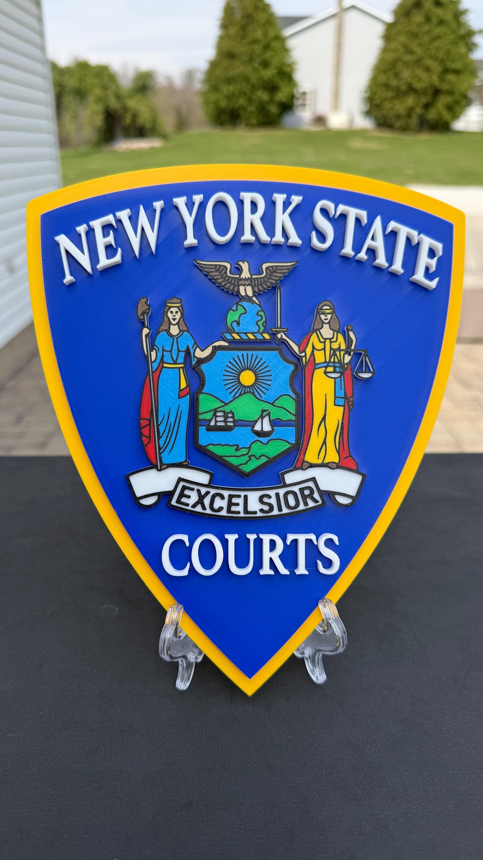 NYS Court Officer Plaque: First Responder Wall Art NY Police Gift New York