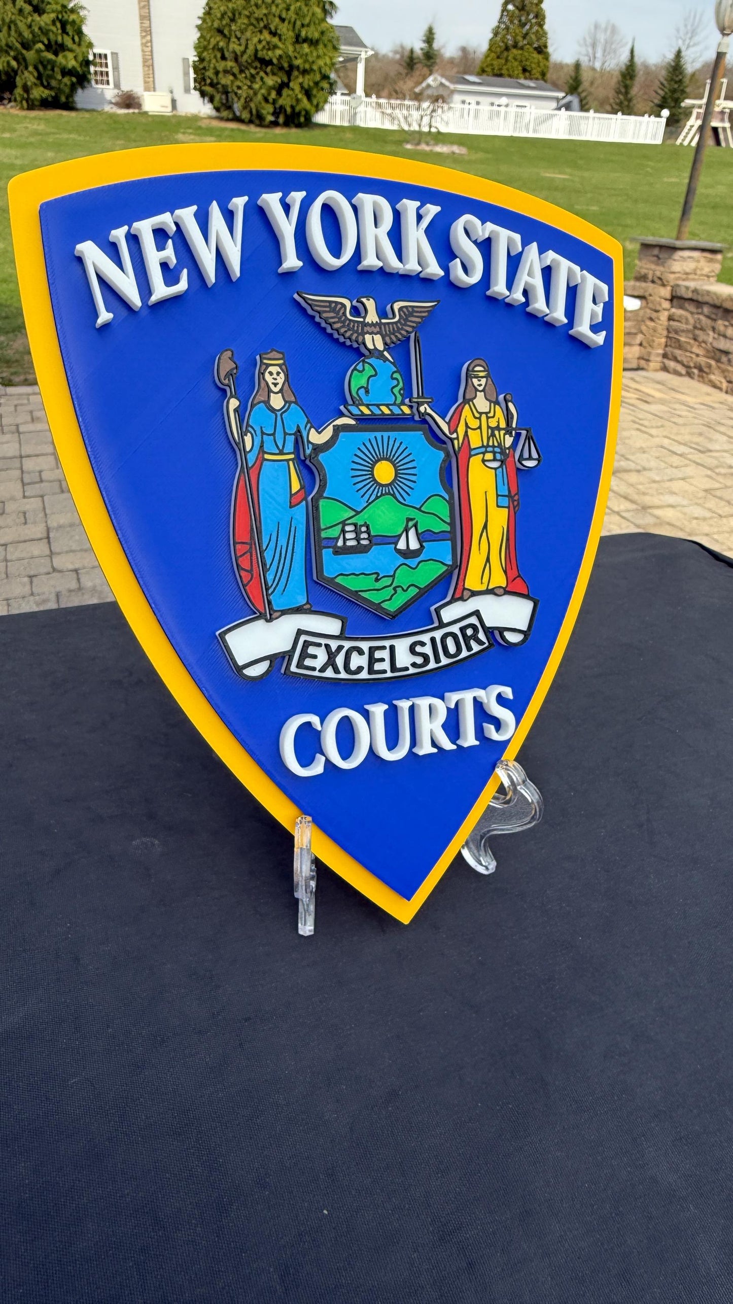NYS Court Officer Plaque: First Responder Wall Art NY Police Gift New York