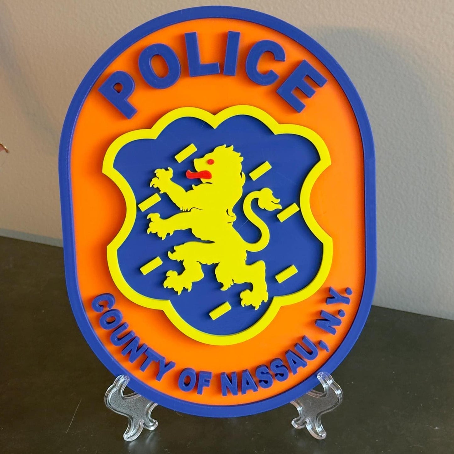 Nassau County Police 3D Embossed Plaque - Long Island NY First Responder Wall Art New York