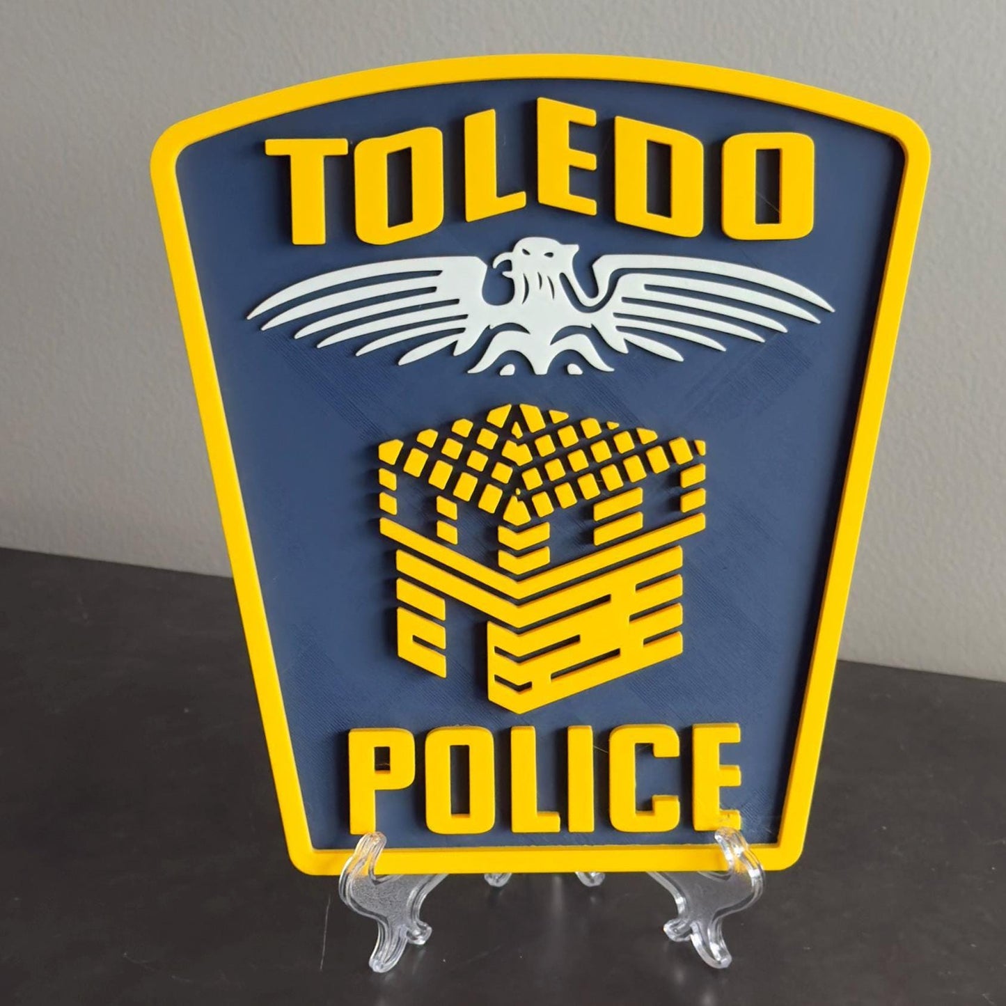 Toledo Police Department Plaque - 3D Embossed Wall Display Ohio