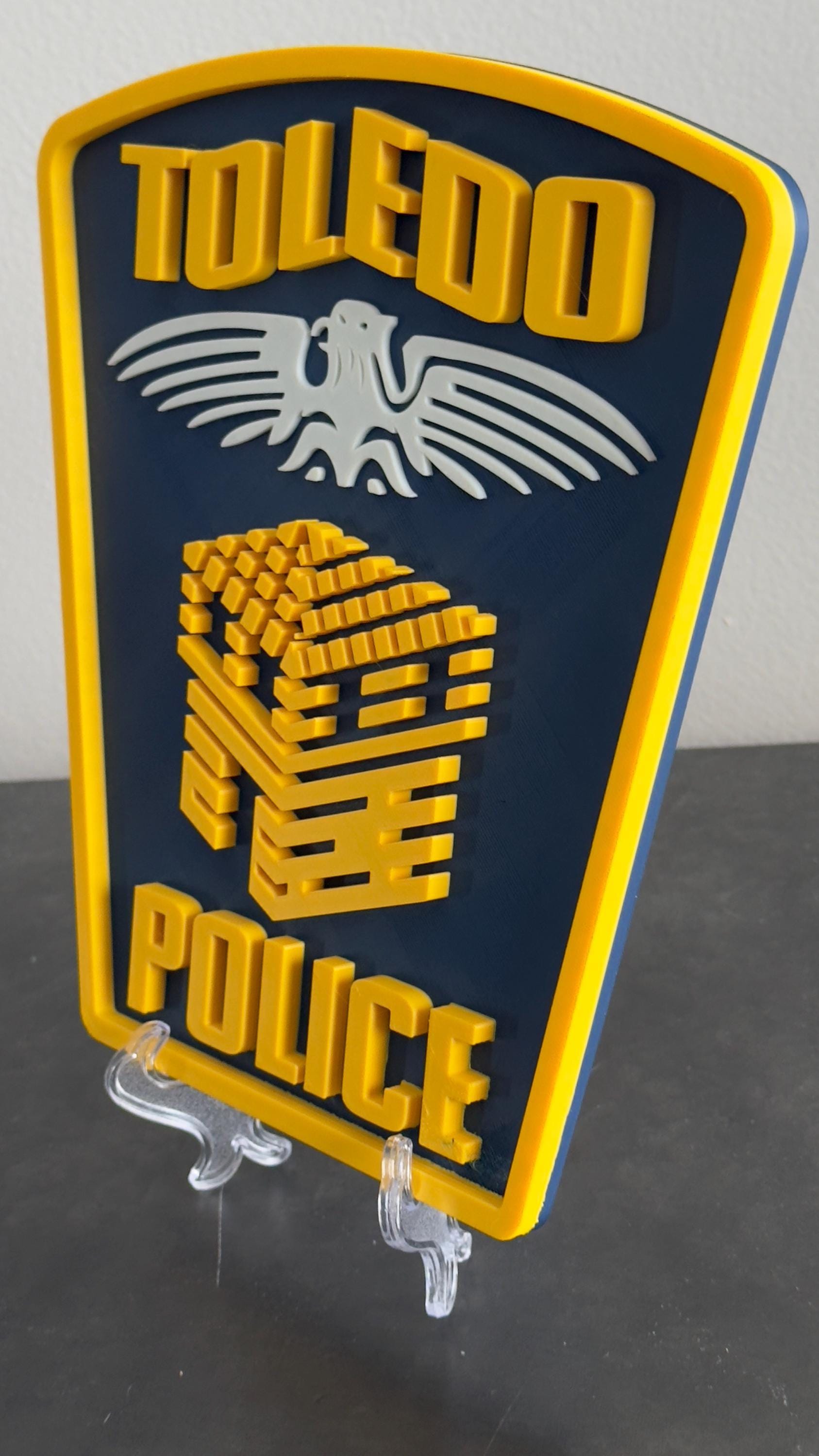 Toledo Police Department Plaque - 3D Embossed Wall Display Ohio