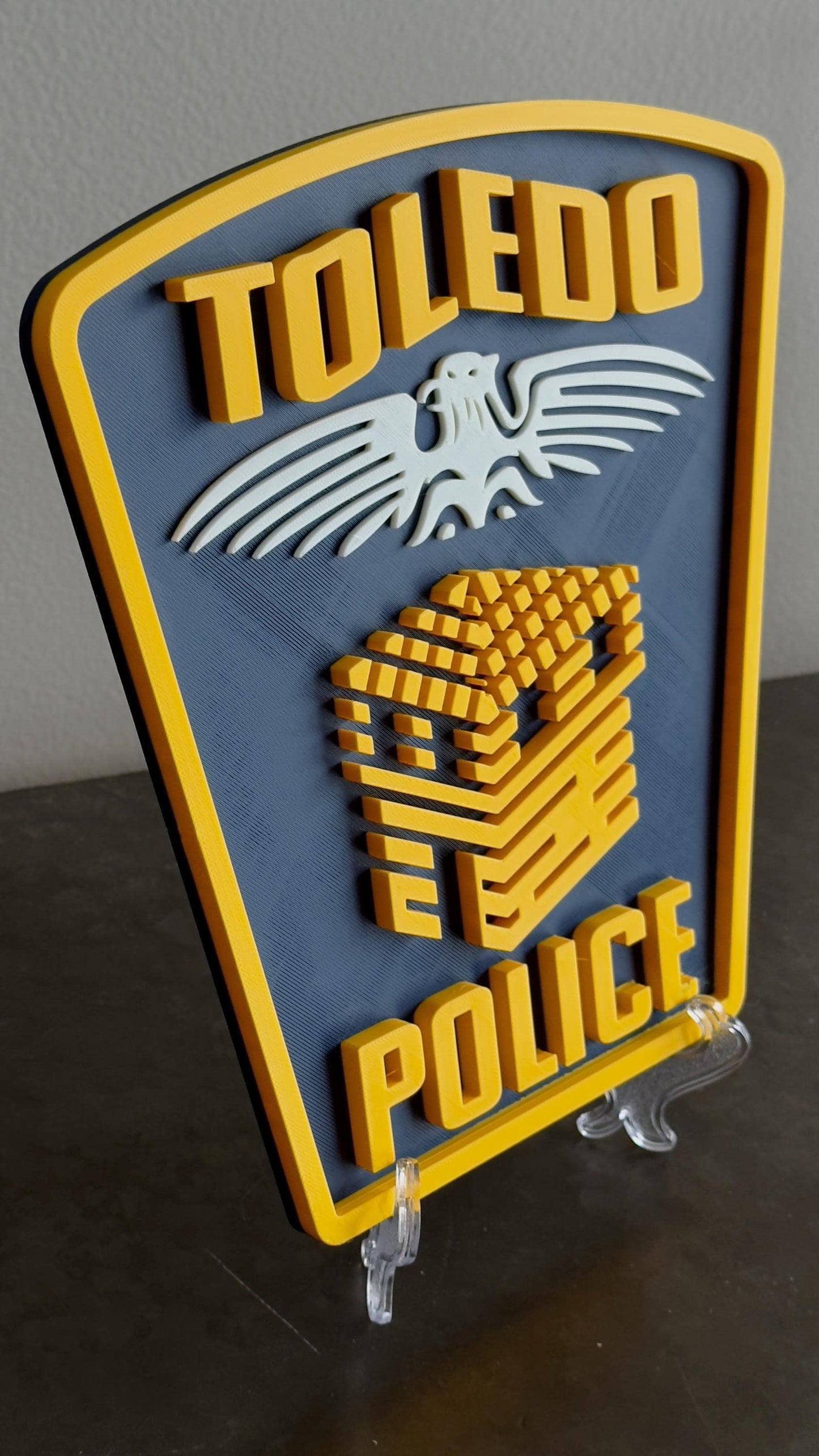 Toledo Police Department Plaque - 3D Embossed Wall Display Ohio