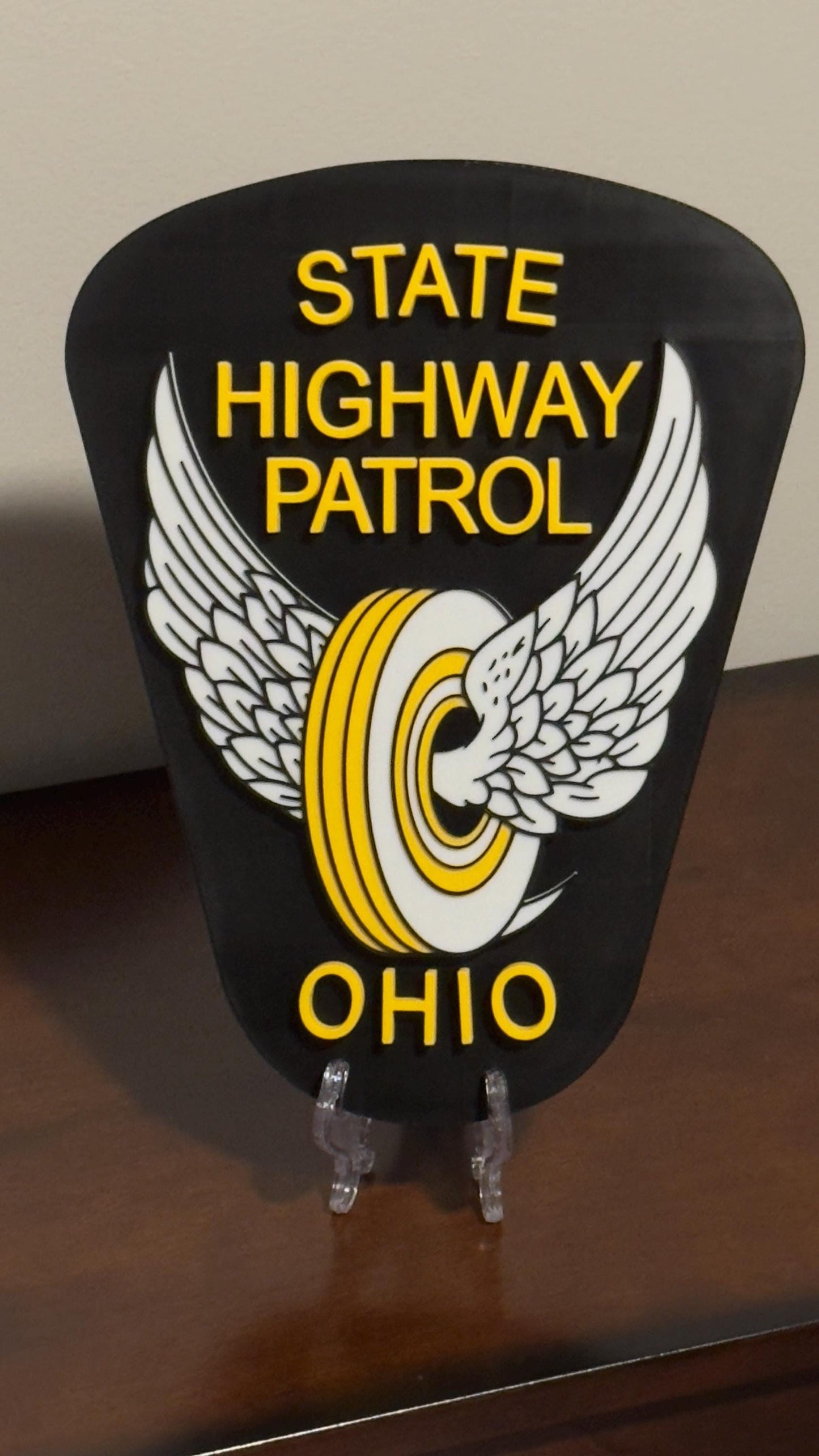 Ohio Highway Patrol 3D Plaque: First Responder Wall Art Police Gift