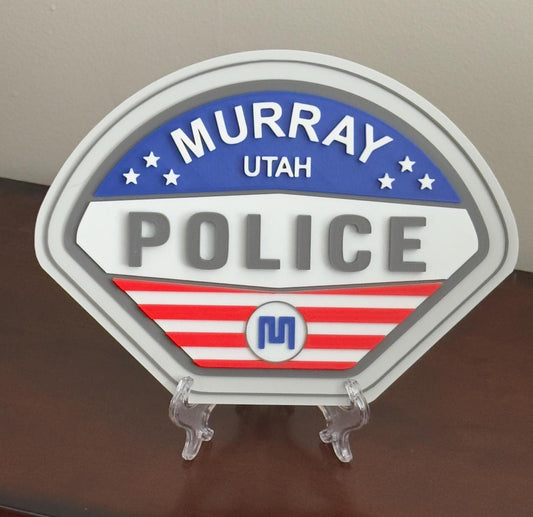 Murray City Utah Police Department 3D Embossed Plaque Police Gift