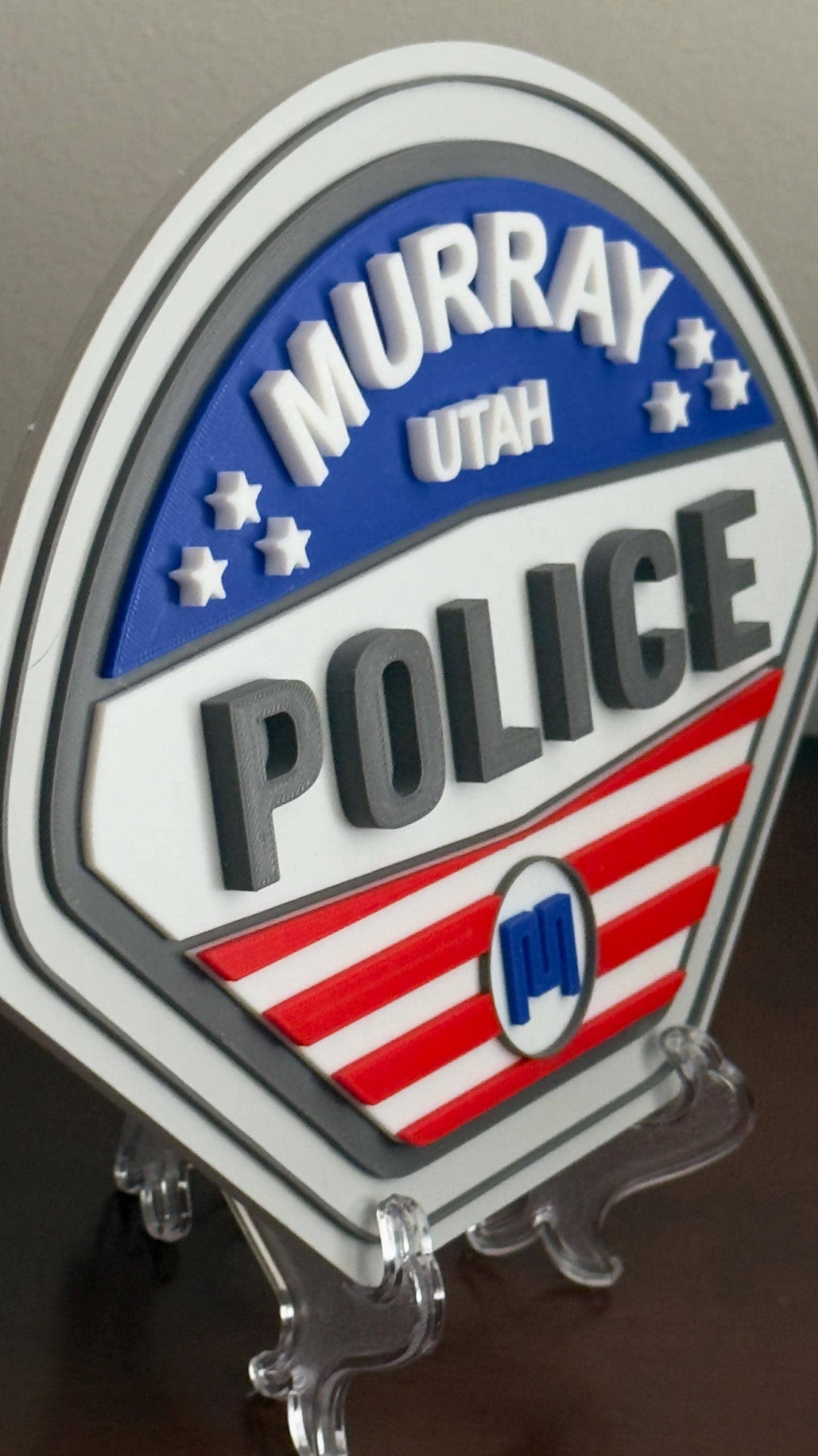 Murray City Utah Police Department 3D Embossed Plaque Police Gift