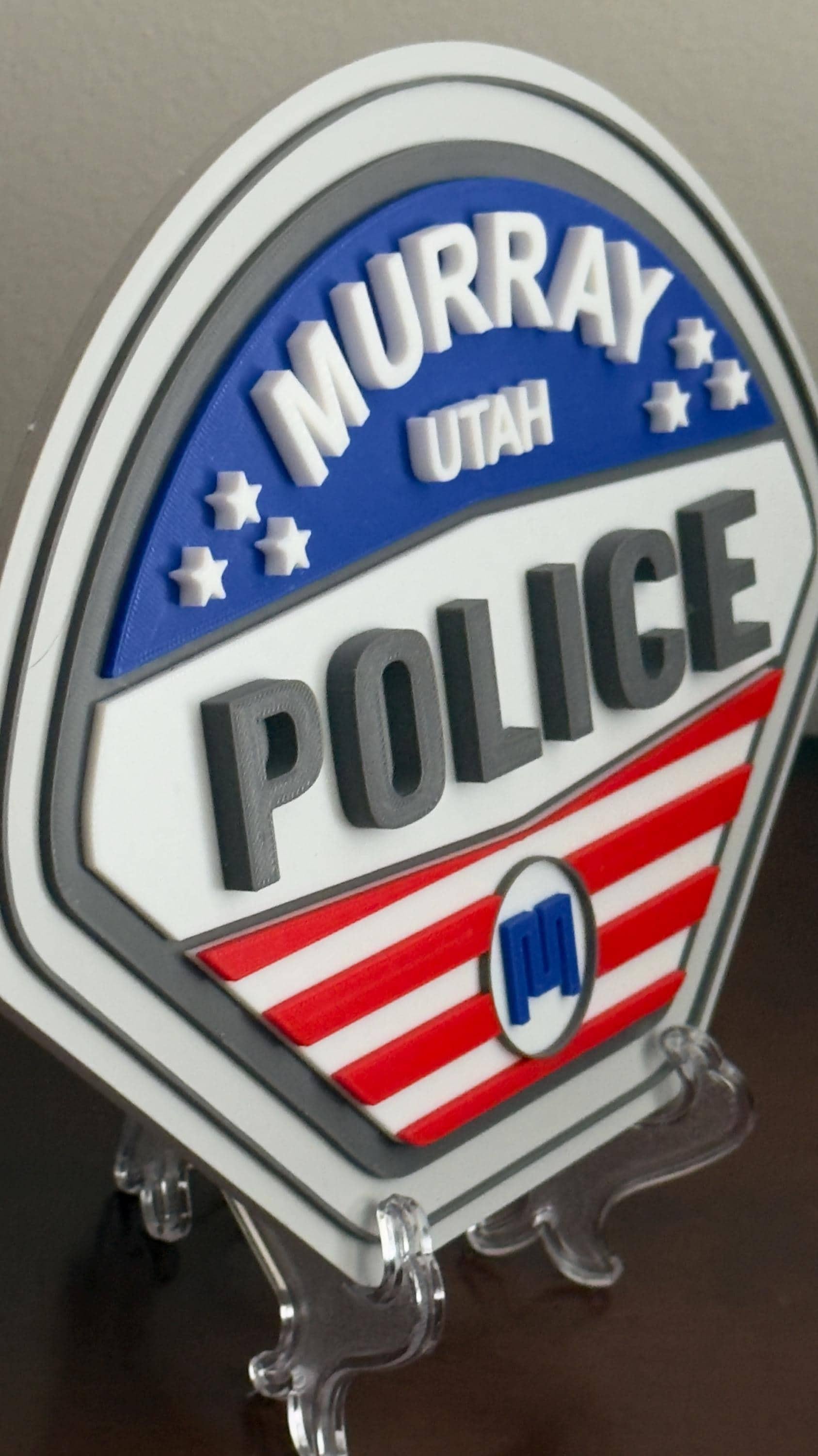 Murray City Utah Police Department 3D Embossed Plaque Police Gift
