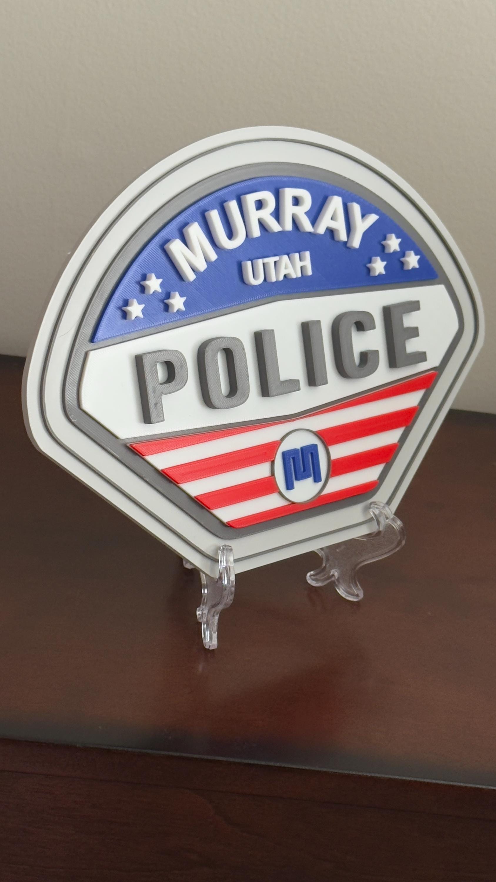 Murray City Utah Police Department 3D Embossed Plaque Police Gift