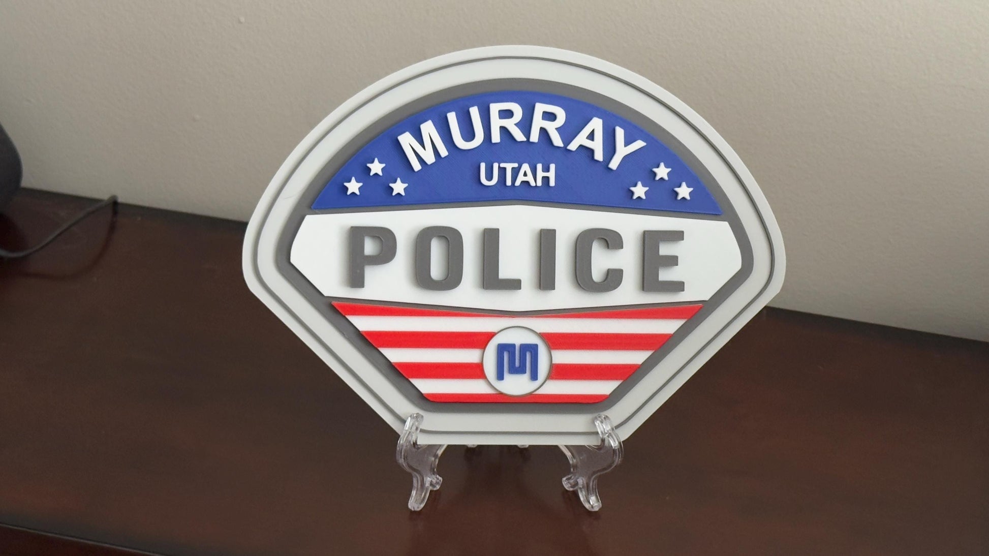 Murray City Utah Police Department 3D Embossed Plaque Police Gift