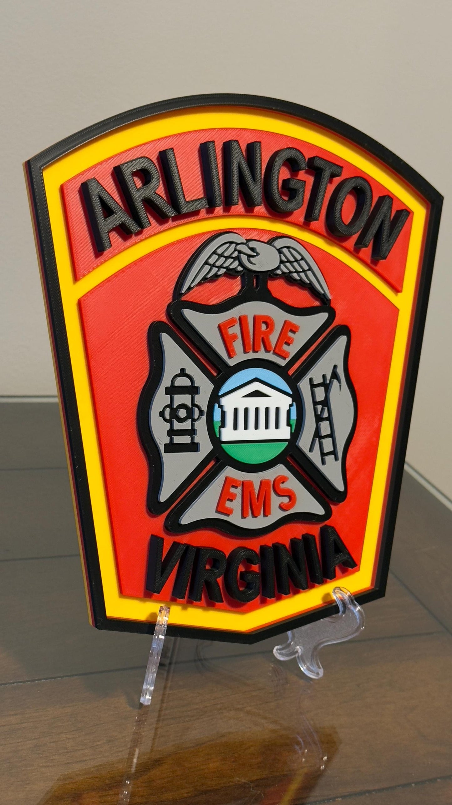 Arlington Virginia Fire Department 3D Embossed Display Plaque