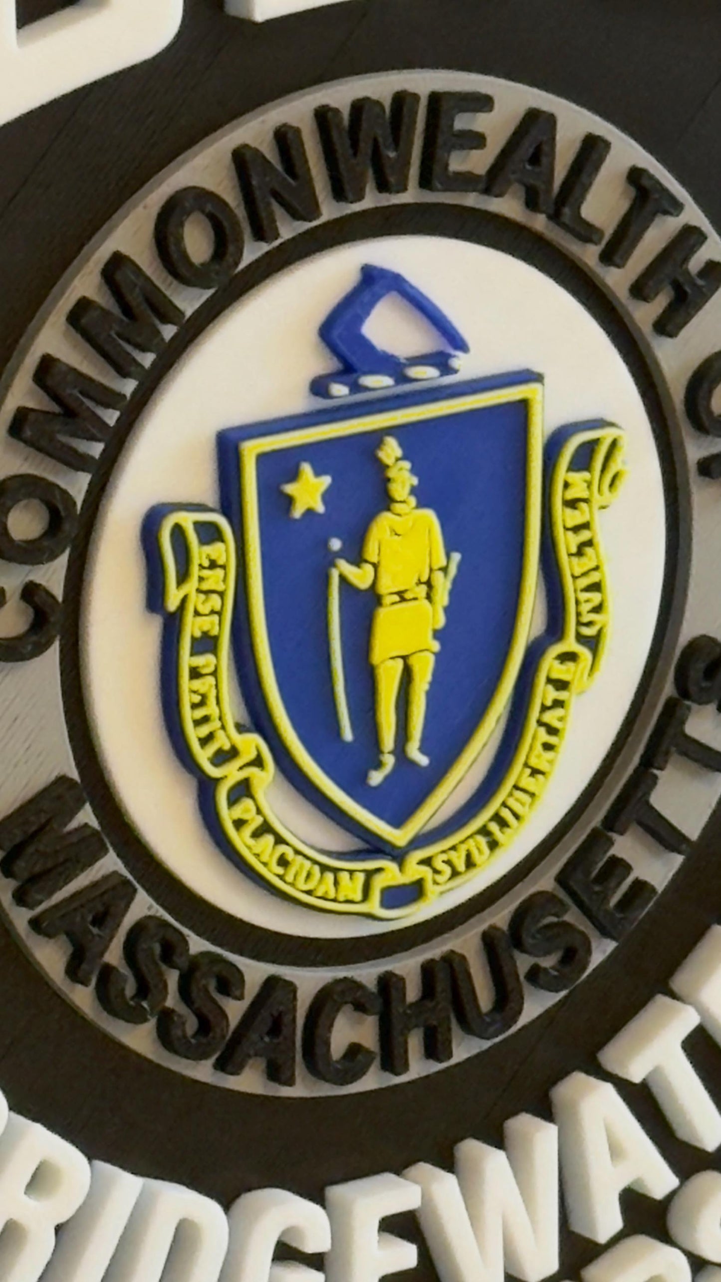 Bridgewater State University Police 3D Embossed Plaque MA Massachusetts