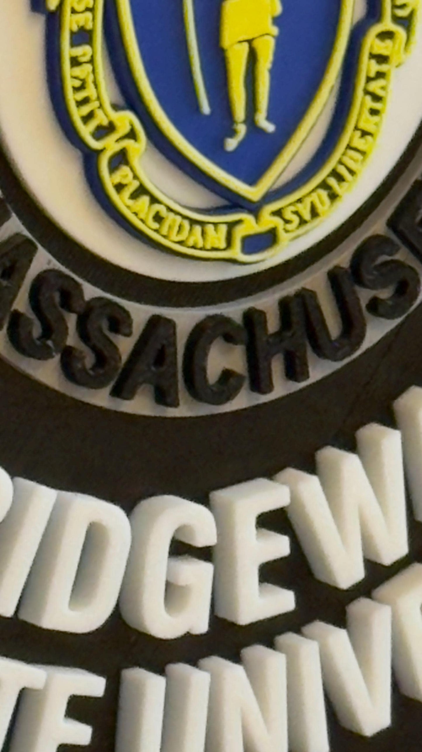 Bridgewater State University Police 3D Embossed Plaque MA Massachusetts