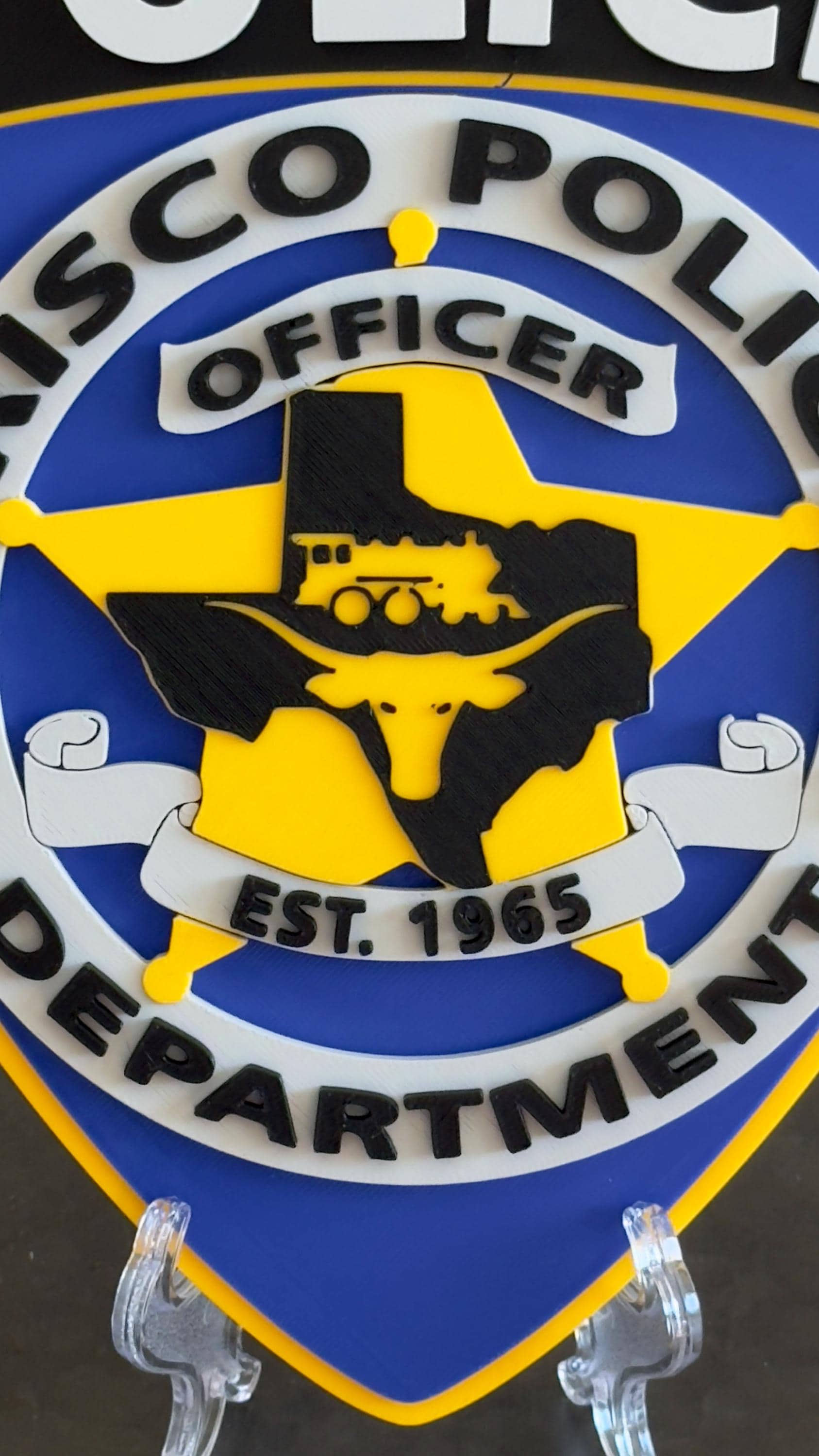 Frisco Police Department 3D Plaque – Texas First Responder Wall Art