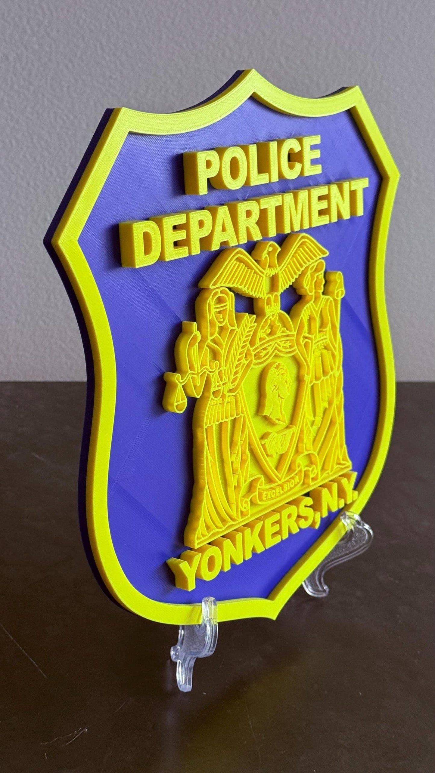 Yonkers NY Police Department 3D Embossed Display Plaque Police Gift New York