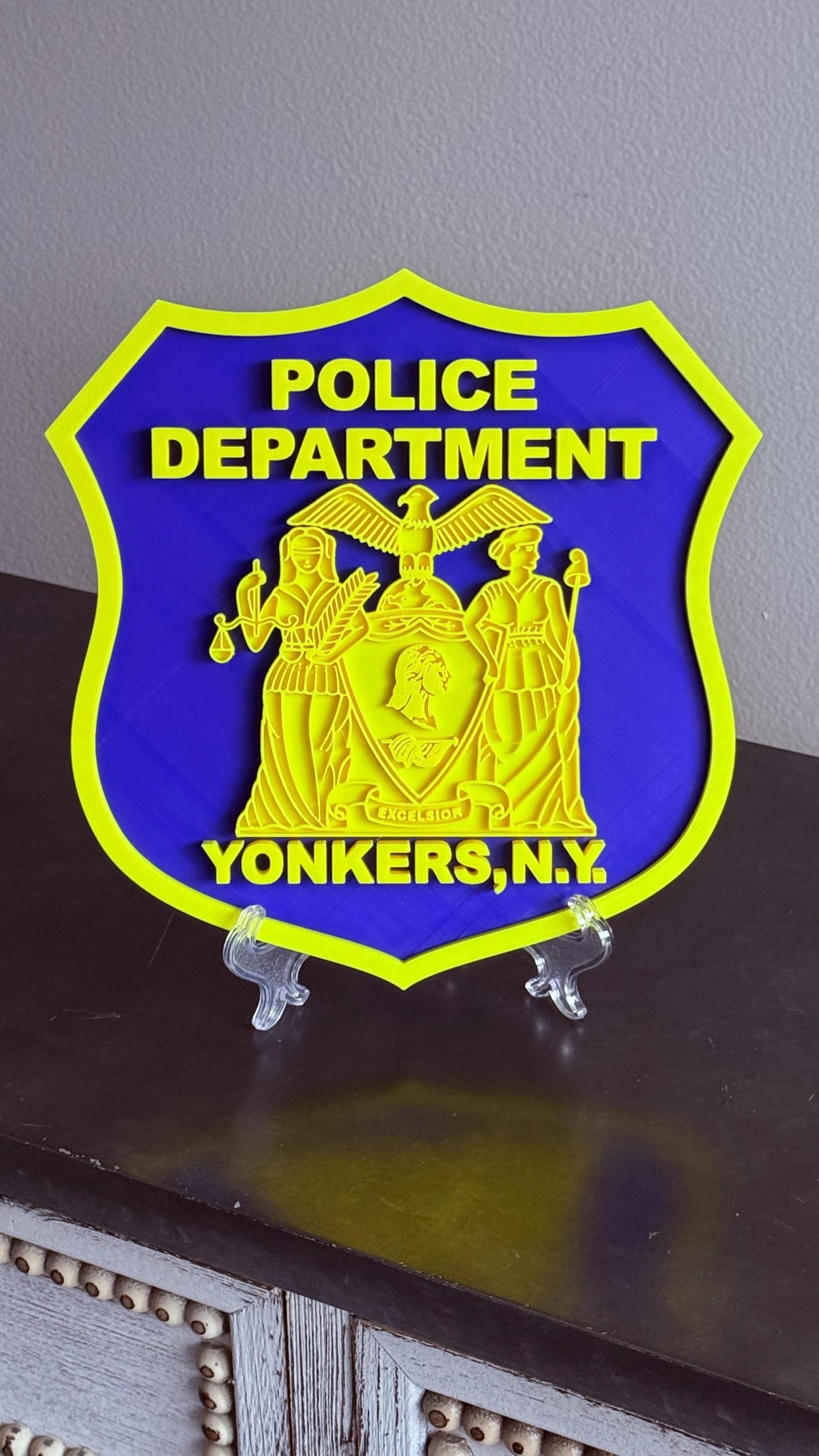 Yonkers NY Police Department 3D Embossed Display Plaque Police Gift New York