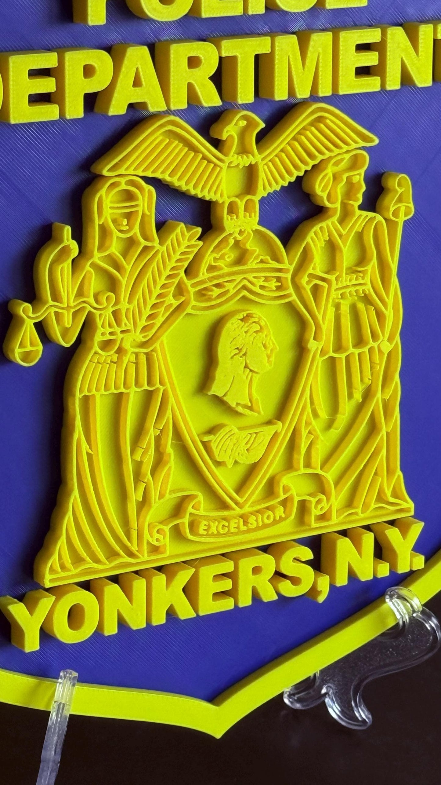 Yonkers NY Police Department 3D Embossed Display Plaque Police Gift New York