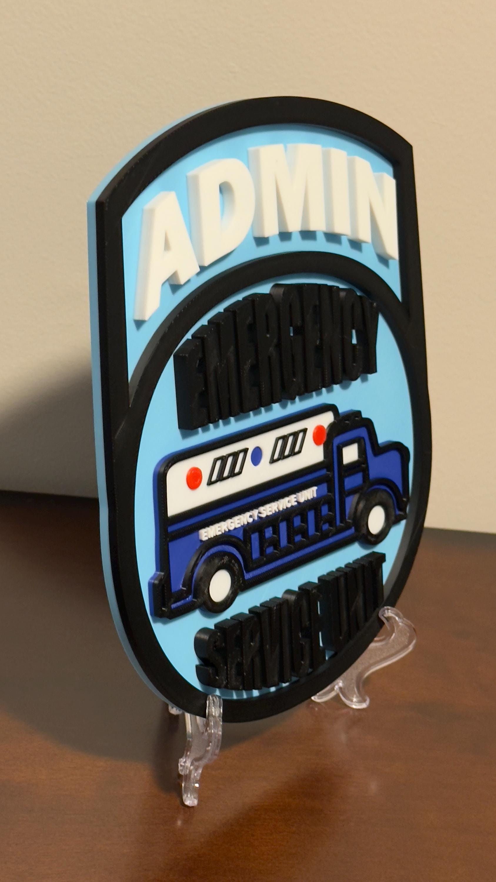 NYC DOC Emergency Service 3D Plaque: First Responder Gift New York