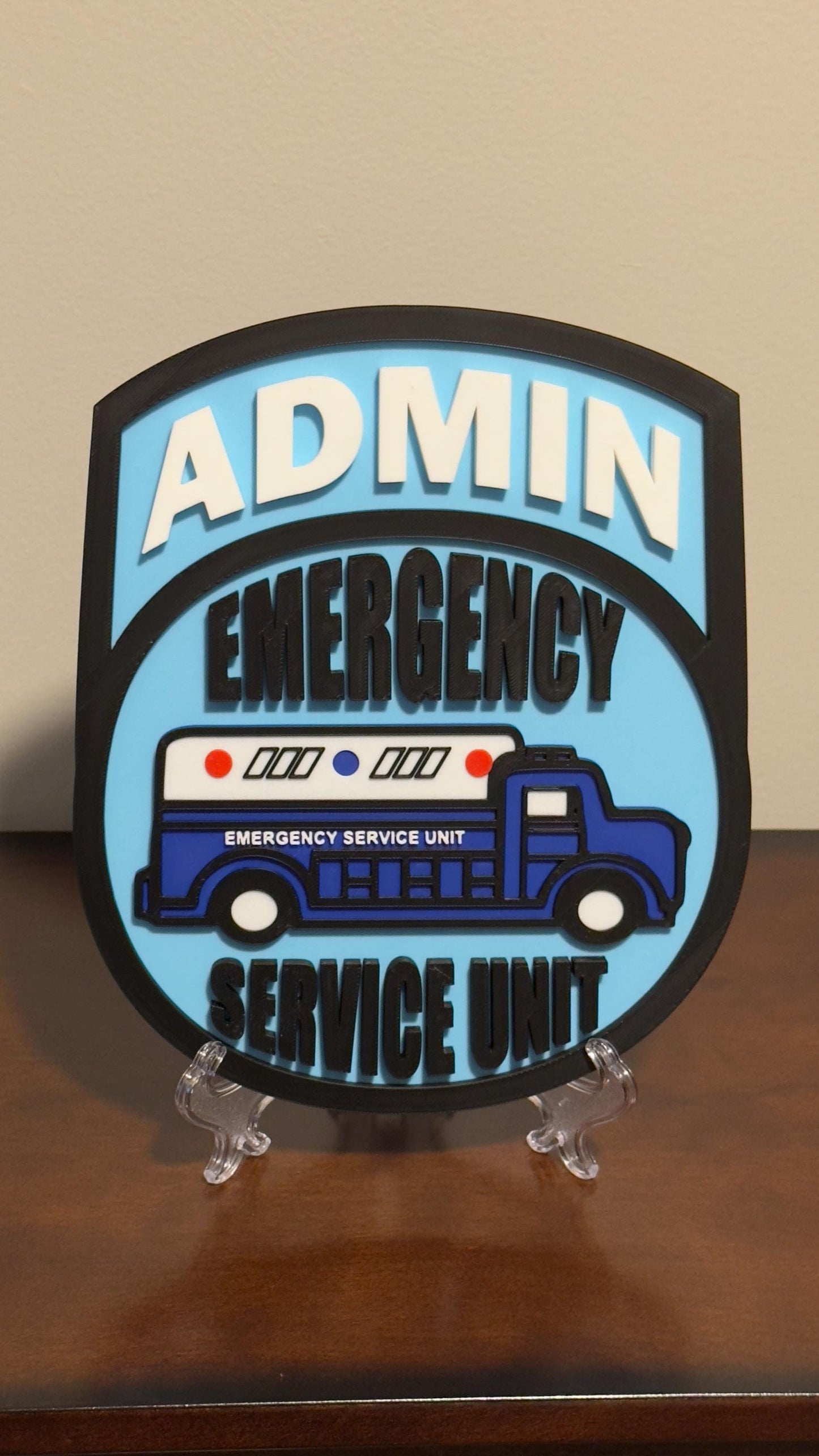 NYC DOC Emergency Service 3D Plaque: First Responder Gift New York