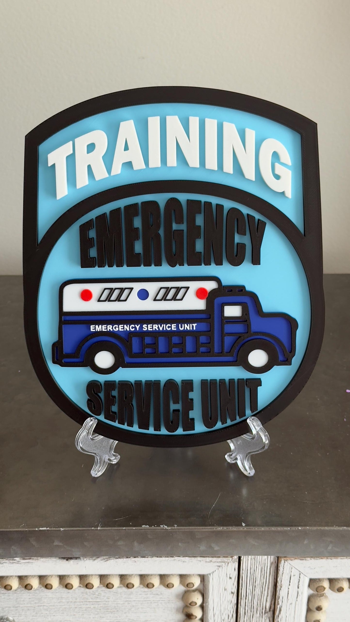 NYC DOC Emergency Service 3D Plaque: First Responder Gift New York