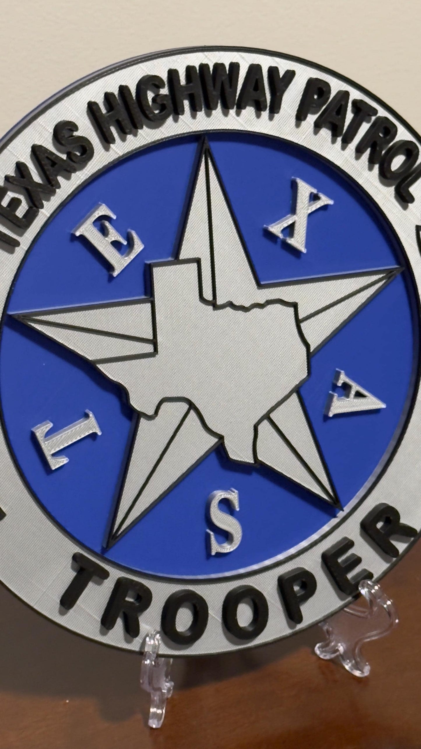 Trooper Plaque Texas Highway Patrol - 3D Embossed Design
