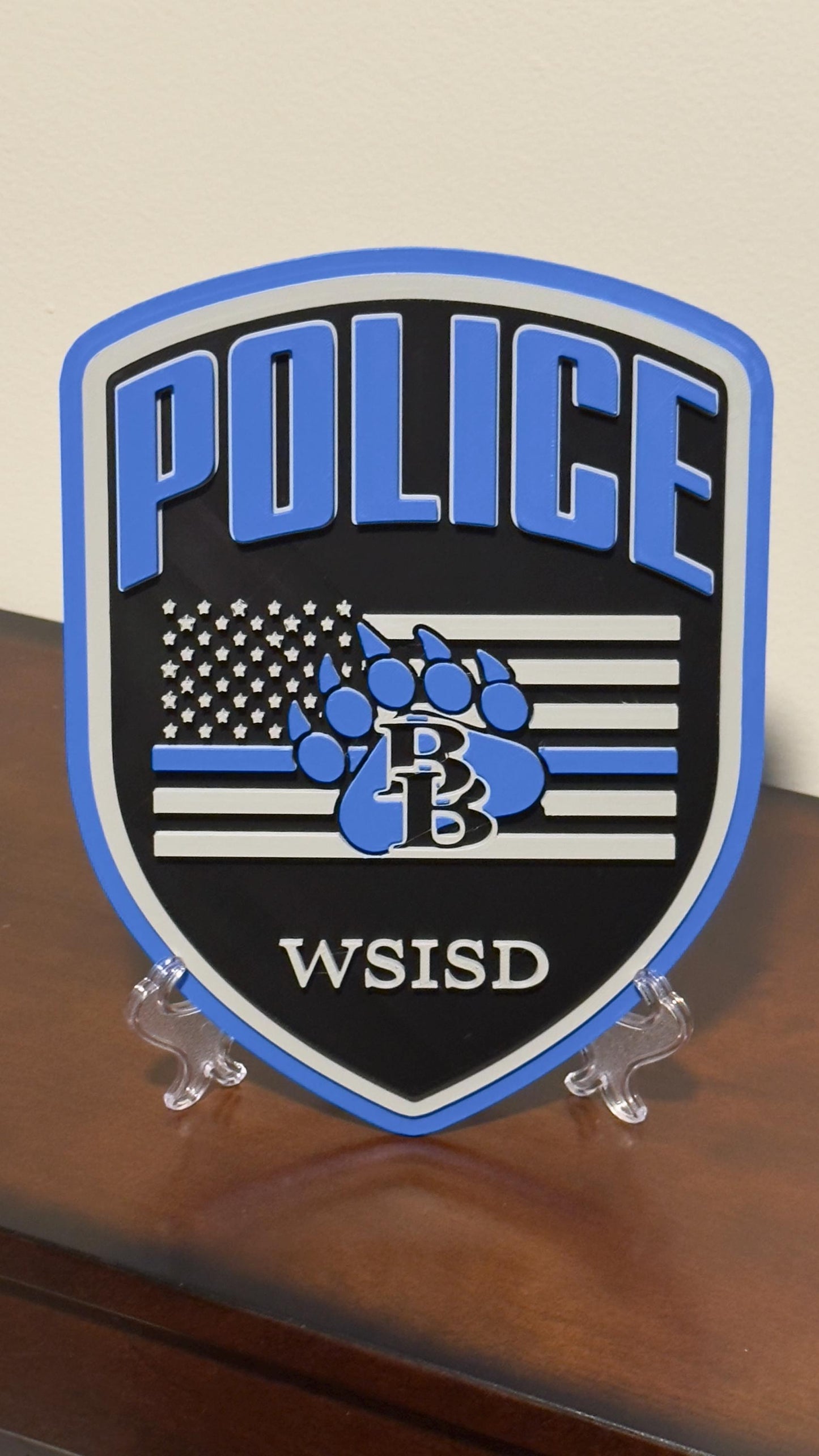 White Settlement ISD Police Plaque, Texas First Responder Wall Art