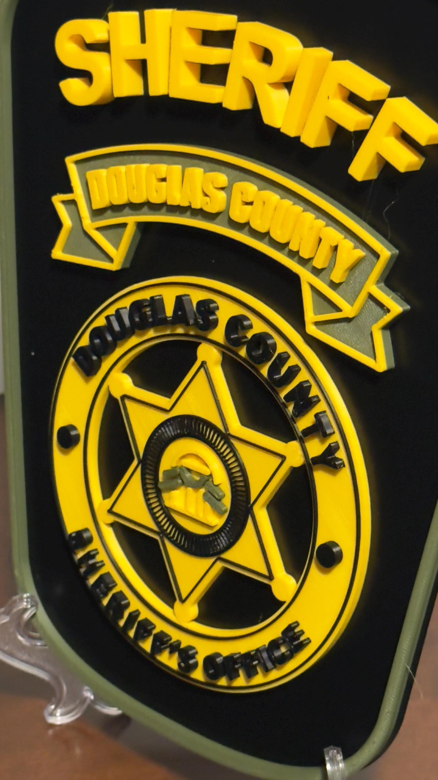 Douglas County Sheriff GA 3D Embossed Plaque - First Responder Wall Art Georgia