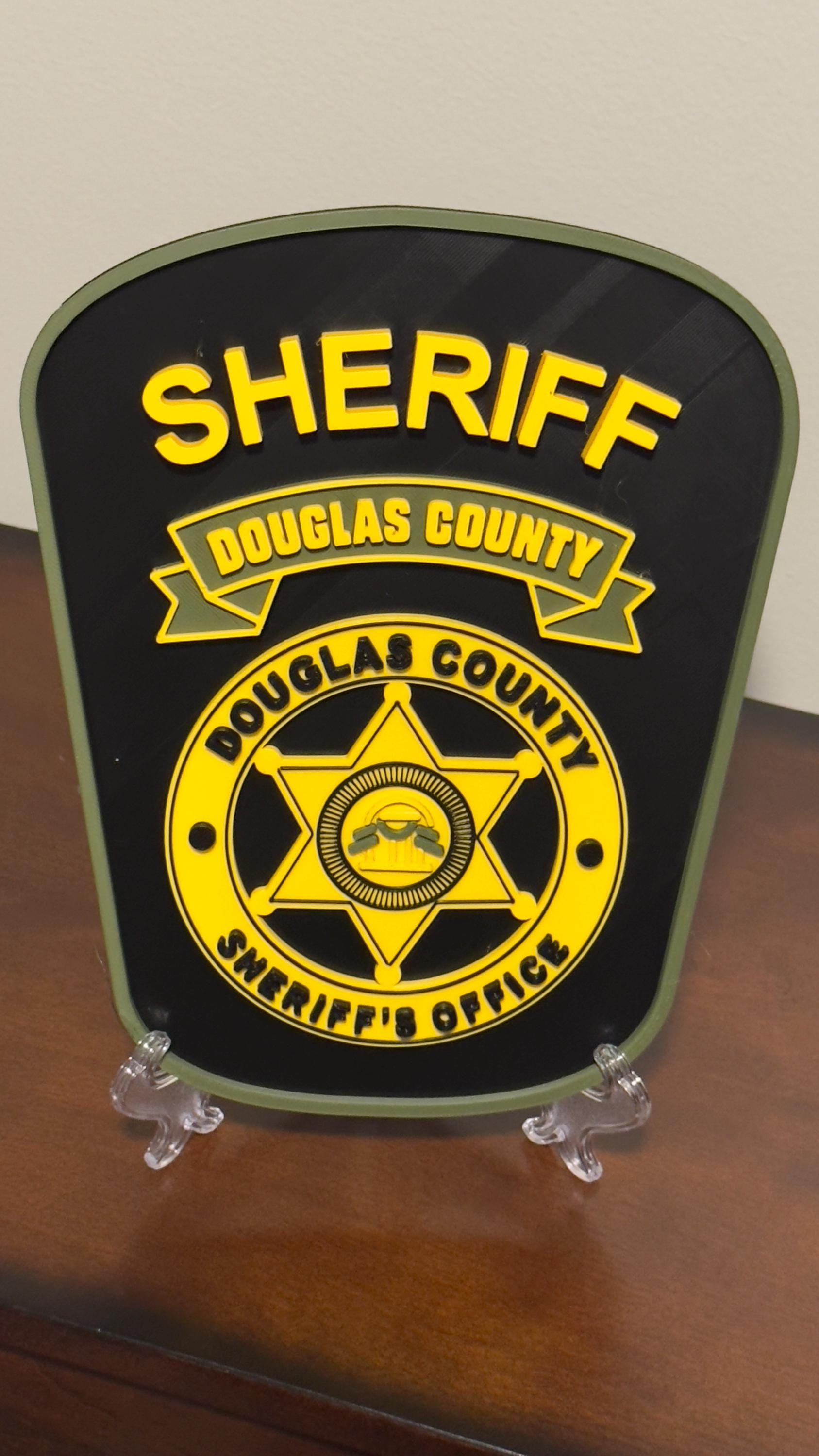 Douglas County Sheriff GA 3D Embossed Plaque - First Responder Wall Art Georgia