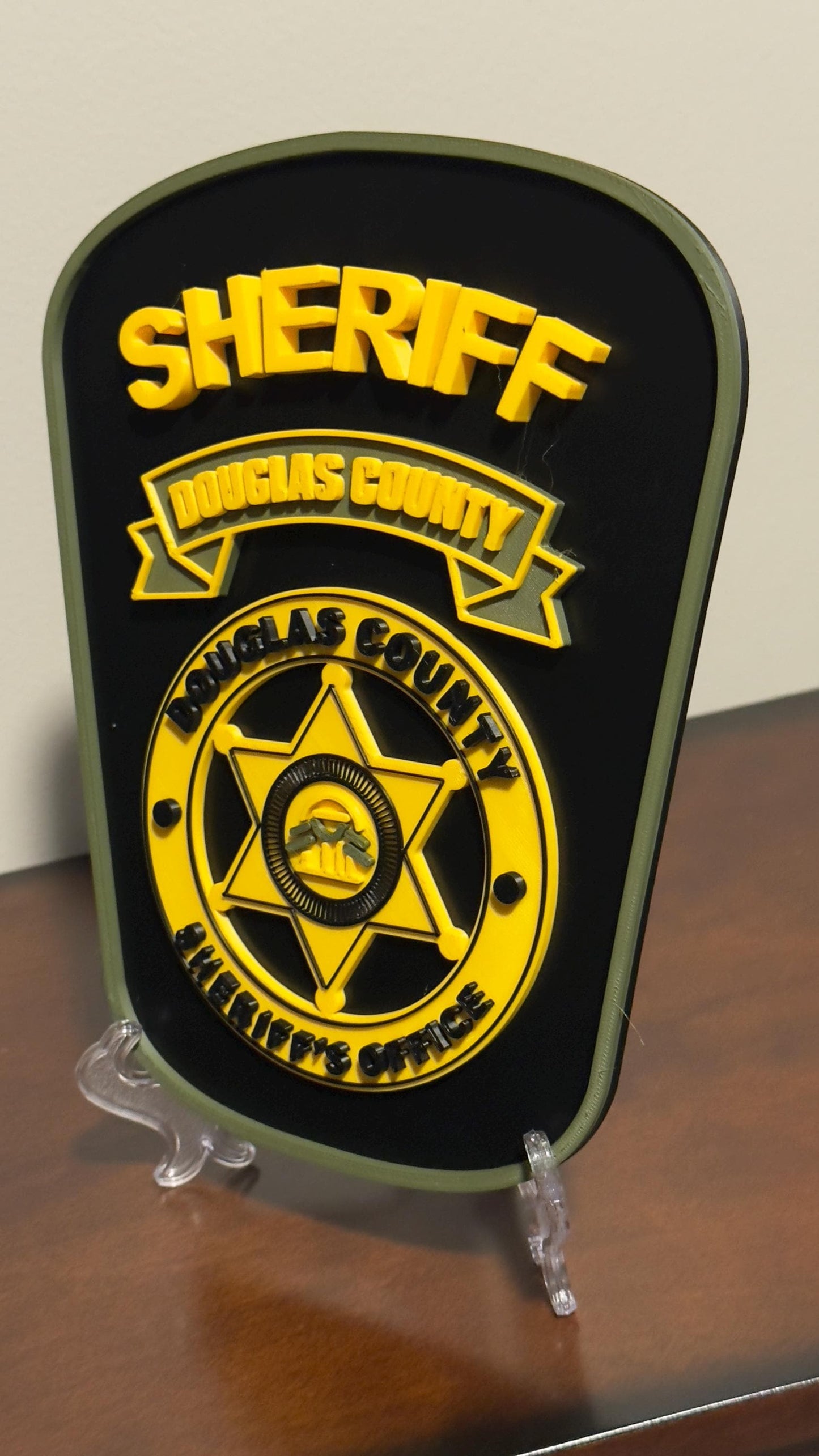 Douglas County Sheriff GA 3D Embossed Plaque - First Responder Wall Art Georgia