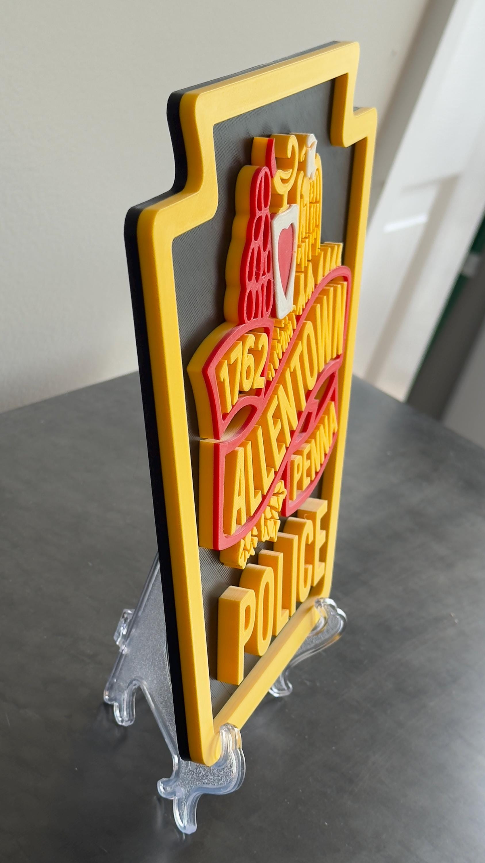 Allentown Police Plaque - 3D Embossed Wall or Shelf Display Pennsylvania