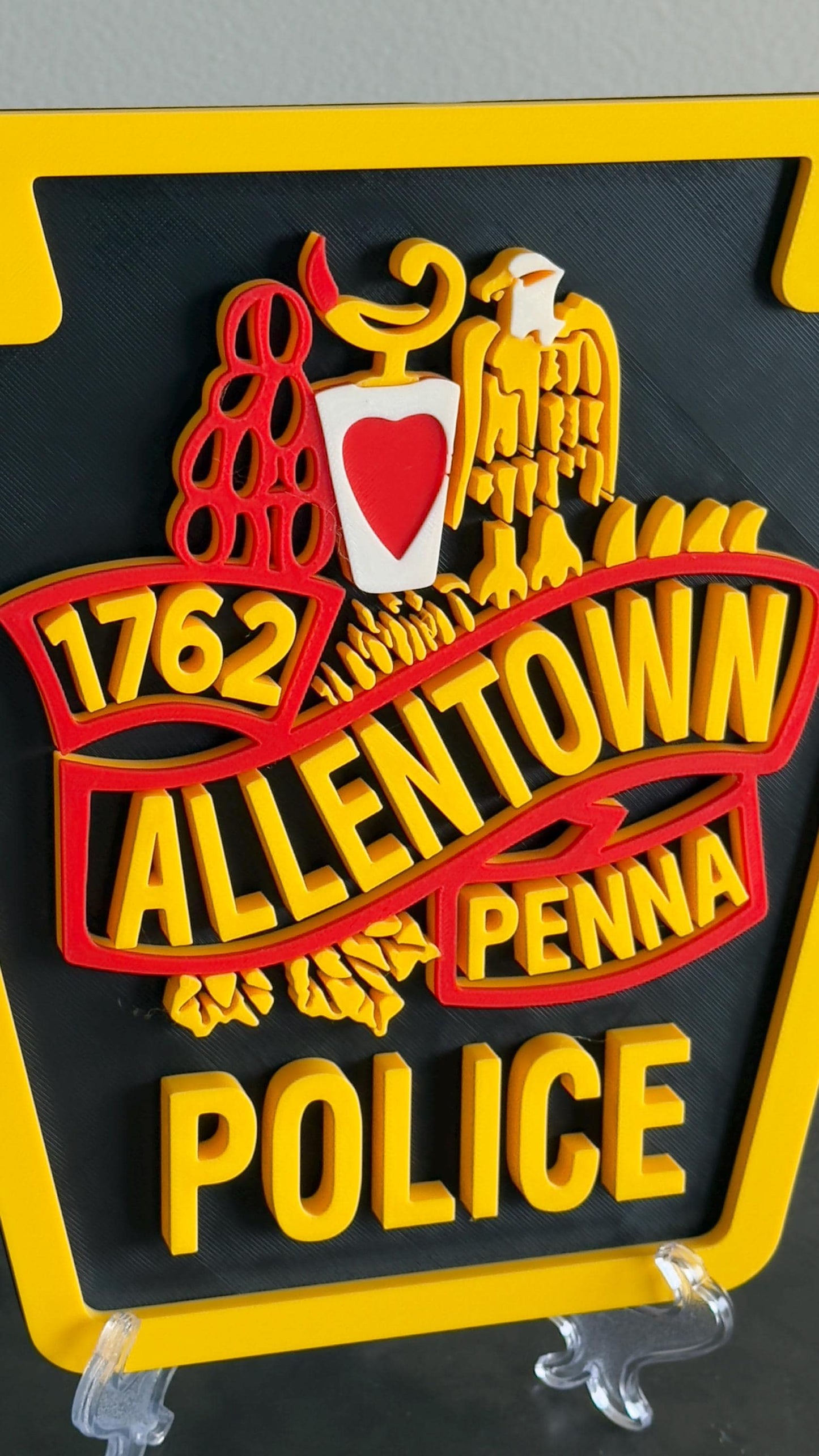 Allentown Police Plaque - 3D Embossed Wall or Shelf Display Pennsylvania