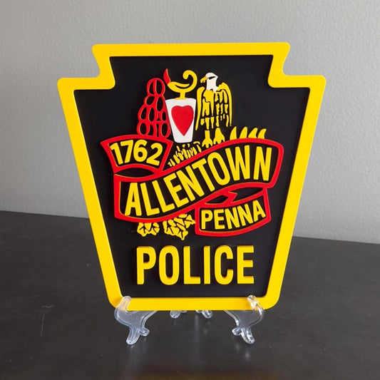Allentown Police Plaque - 3D Embossed Wall or Shelf Display Pennsylvania