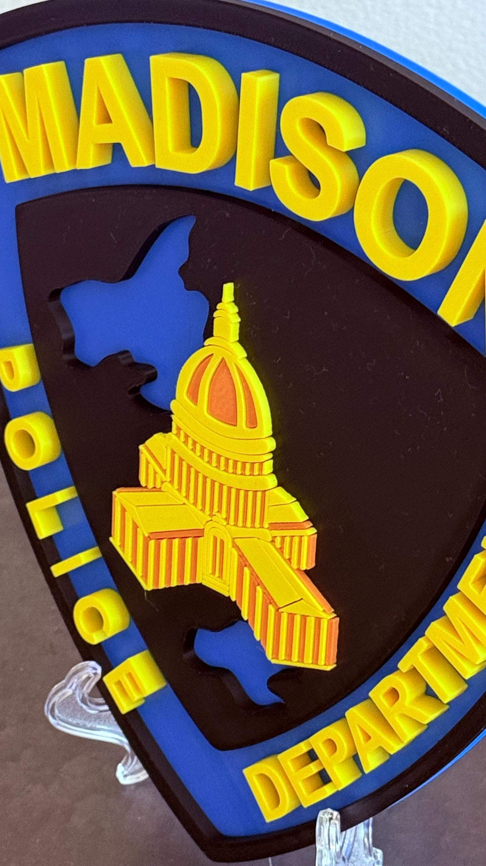 Madison Police Department 3D Embossed Plaque: First Responder Wall Art Wisconsin