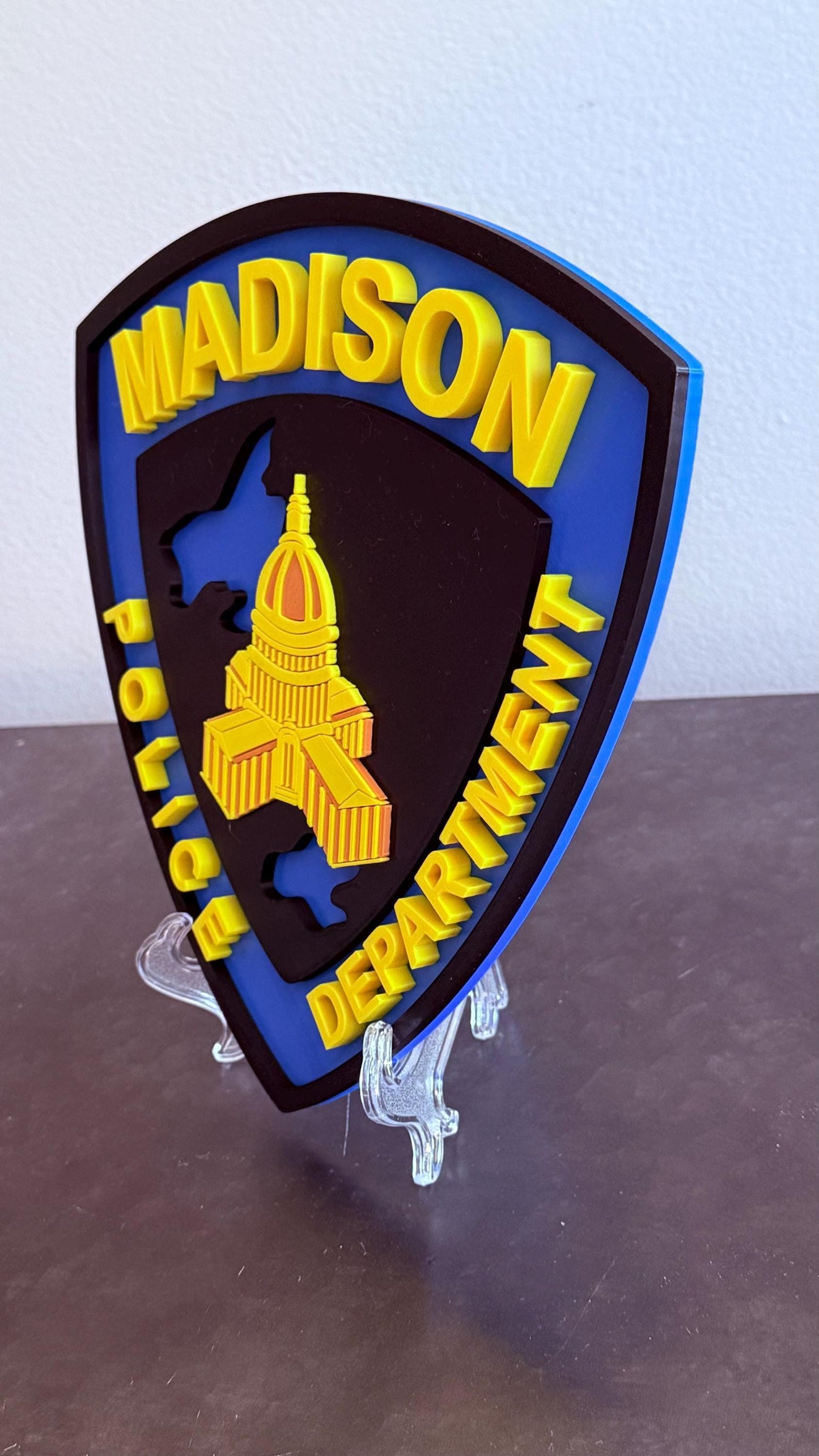 Madison Police Department 3D Embossed Plaque: First Responder Wall Art Wisconsin