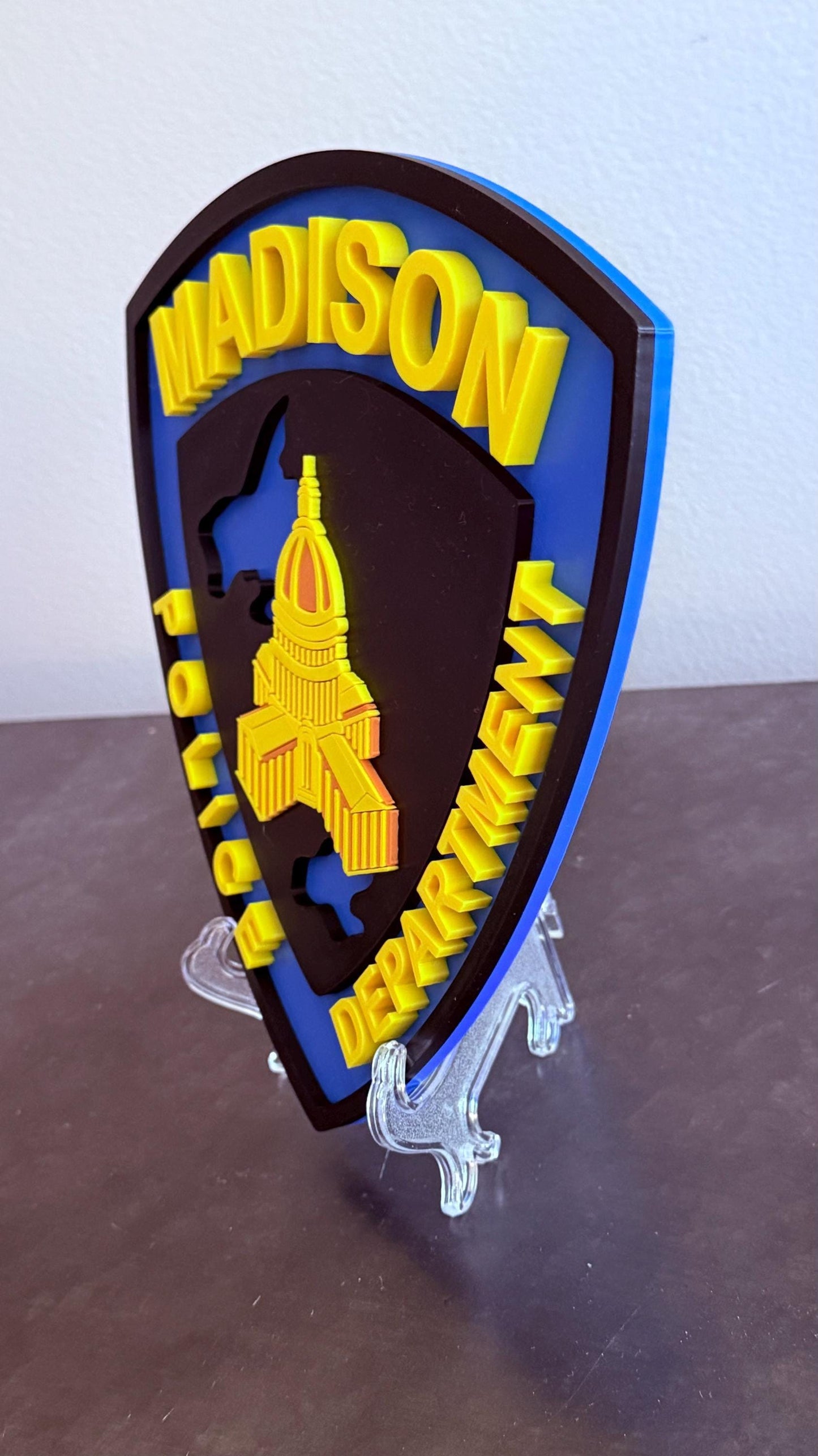 Madison Police Department 3D Embossed Plaque: First Responder Wall Art Wisconsin