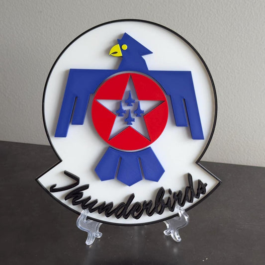 US Air Force Thunderbirds Logo 3D Plaque Military Wall Art Display Plaque Government