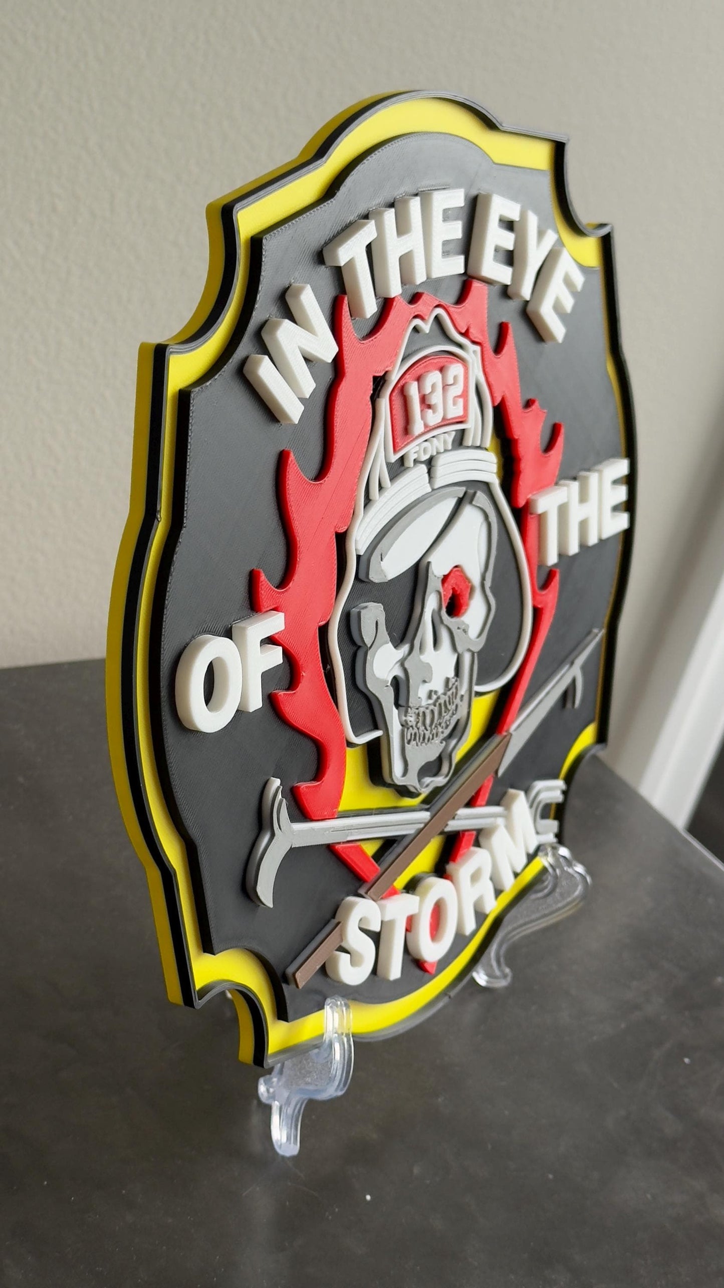 FDNY Ladder 132 3D Embossed Plaque: Firefighter Gift, First Responder Decor
