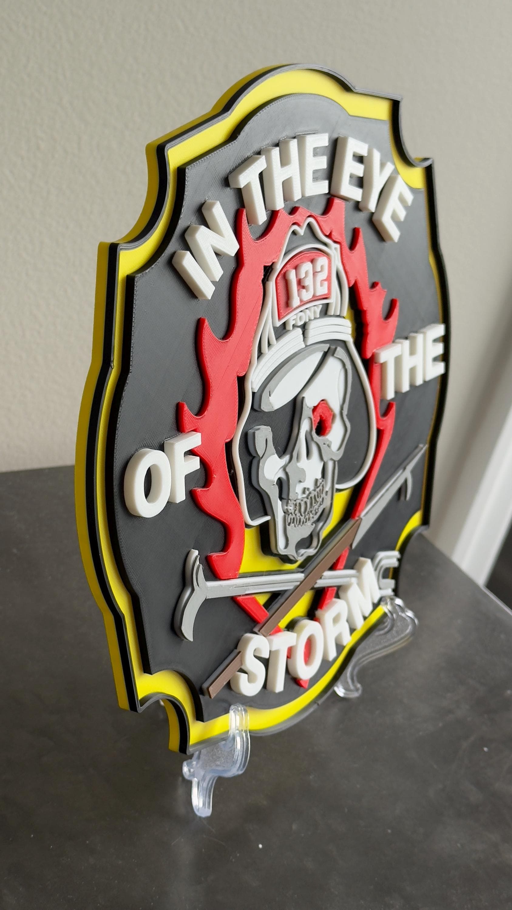 FDNY Ladder 132 3D Embossed Plaque: Firefighter Gift, First Responder Decor