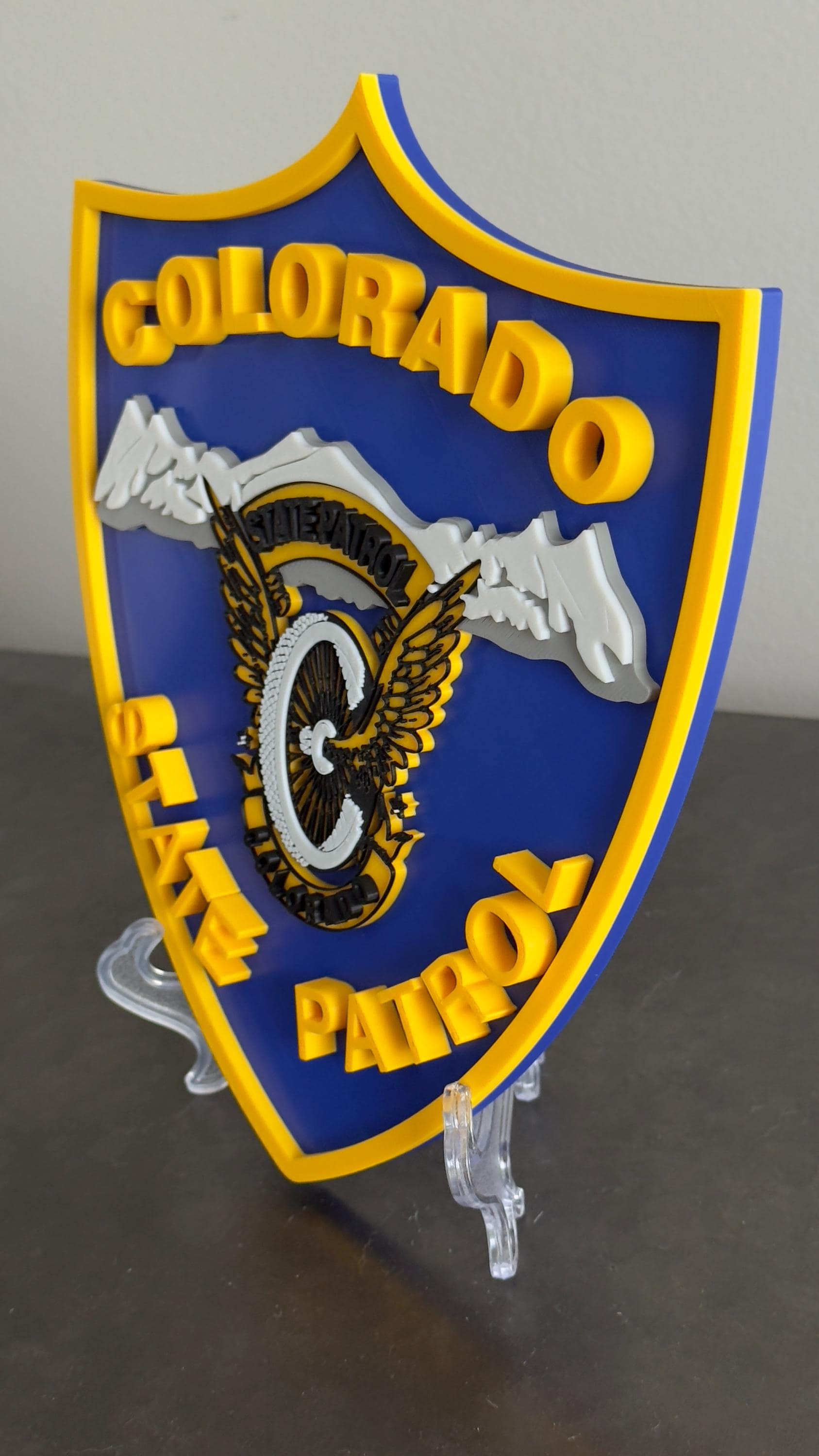 First Responder Plaque, Colorado State Patrol 3D Embossed (9x8 Inches)