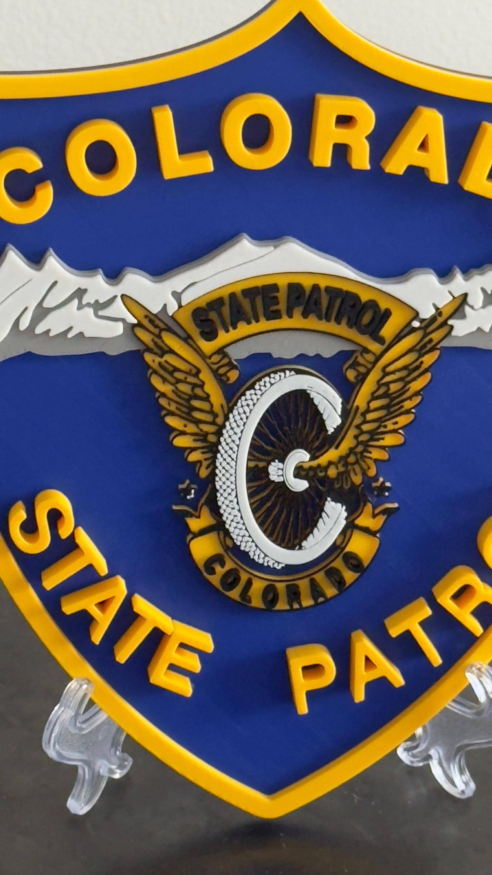 First Responder Plaque, Colorado State Patrol 3D Embossed (9x8 Inches)