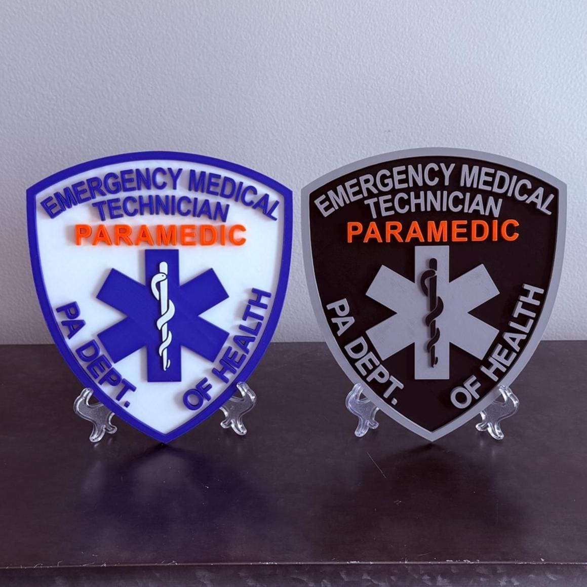 Pennsylvania Paramedic Department of Health 3D Plaque PA Display Plaque EMS Gift