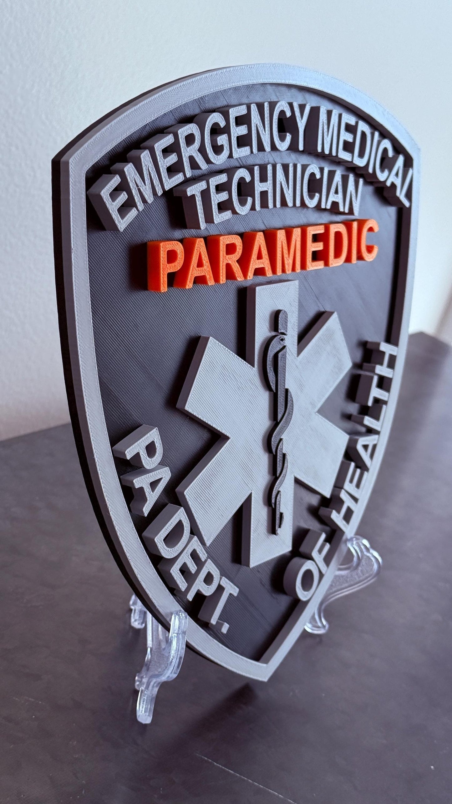 Pennsylvania Paramedic Department of Health 3D Plaque PA Display Plaque EMS Gift